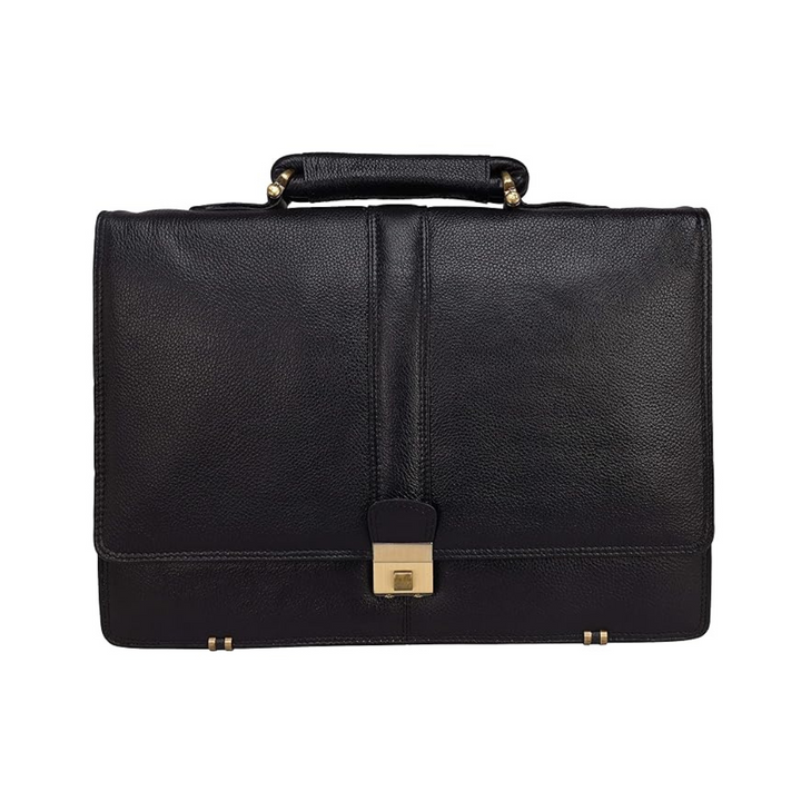 Leather Laptop Briefcase - Full Flap