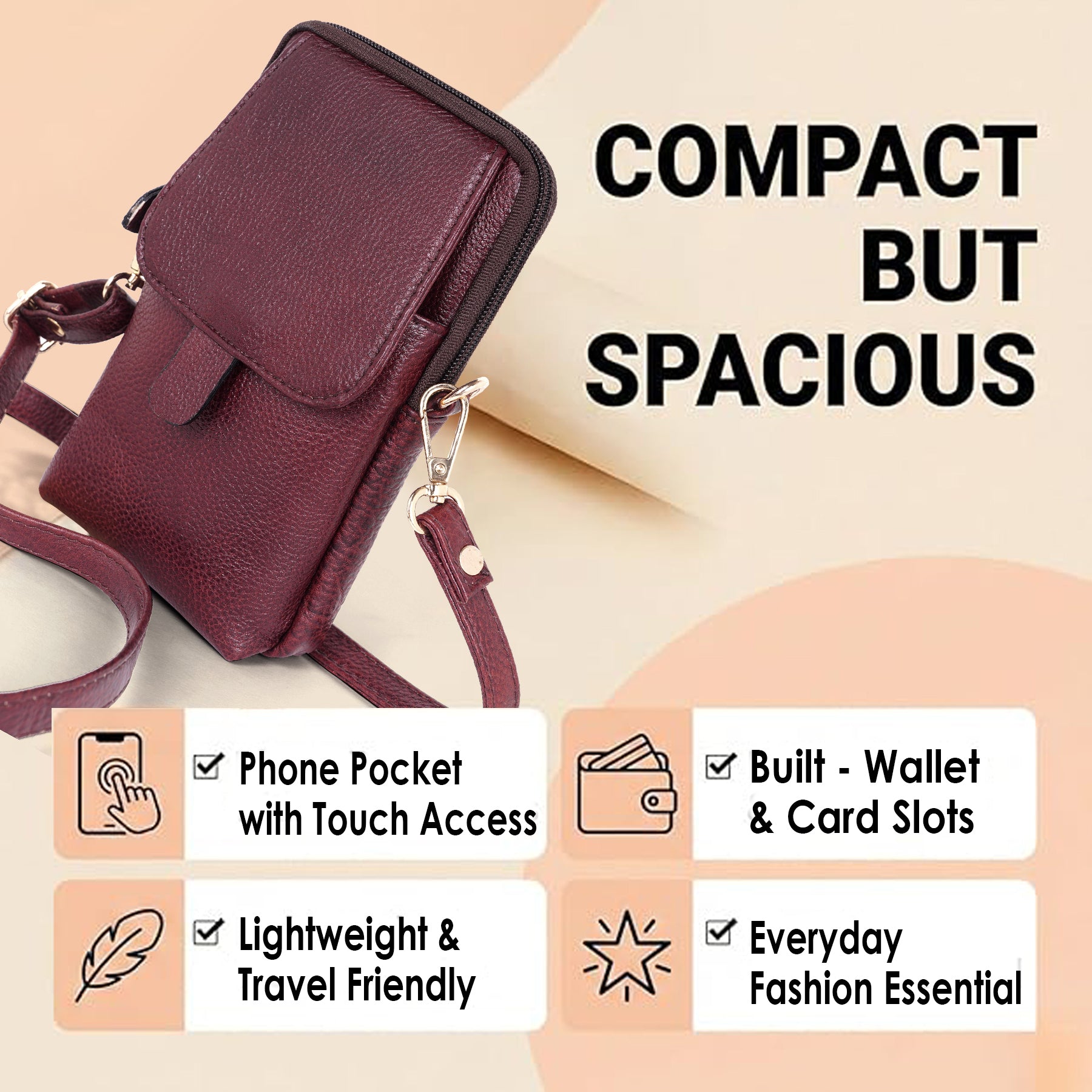 Mobile Sling Bag For Women - B0H3LMZYV6