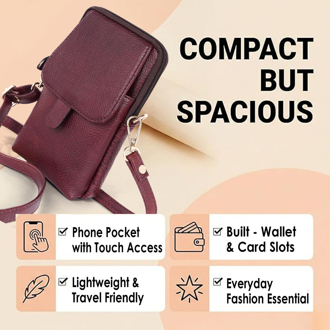 Mobile Sling Bag For Women - B0H3LMZYV6