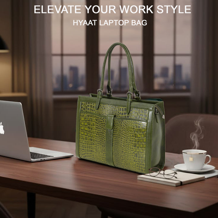 Leather laptop bag - lup tote