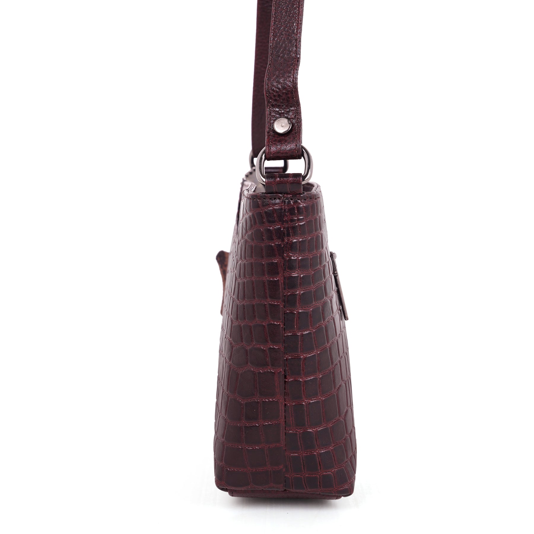 Leather Sling Bag for Women - ZIP TOP CROPCO