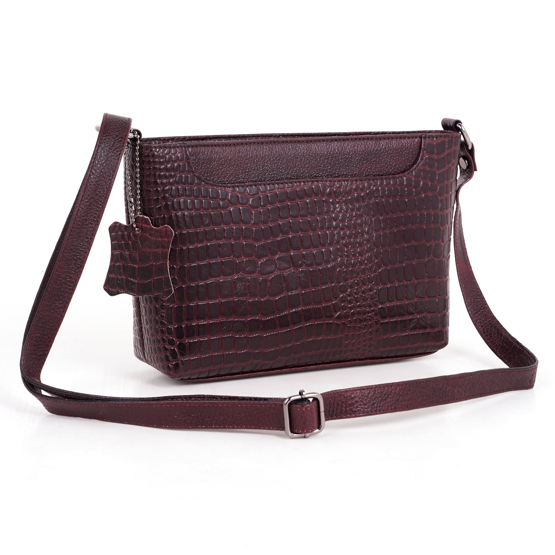 Leather Sling Bag for Women - ZIP TOP CROPCO