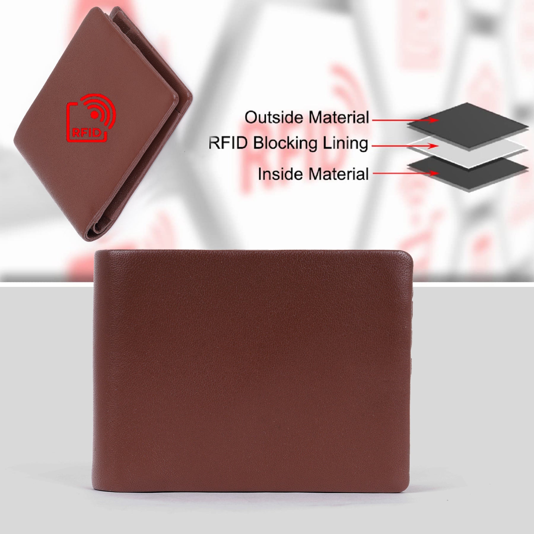 Men's Leather Wallet - Bifold