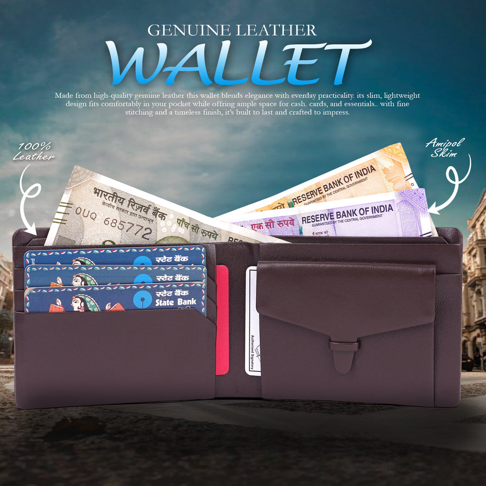 Lambskin Leather Wallet - STITCHLESS