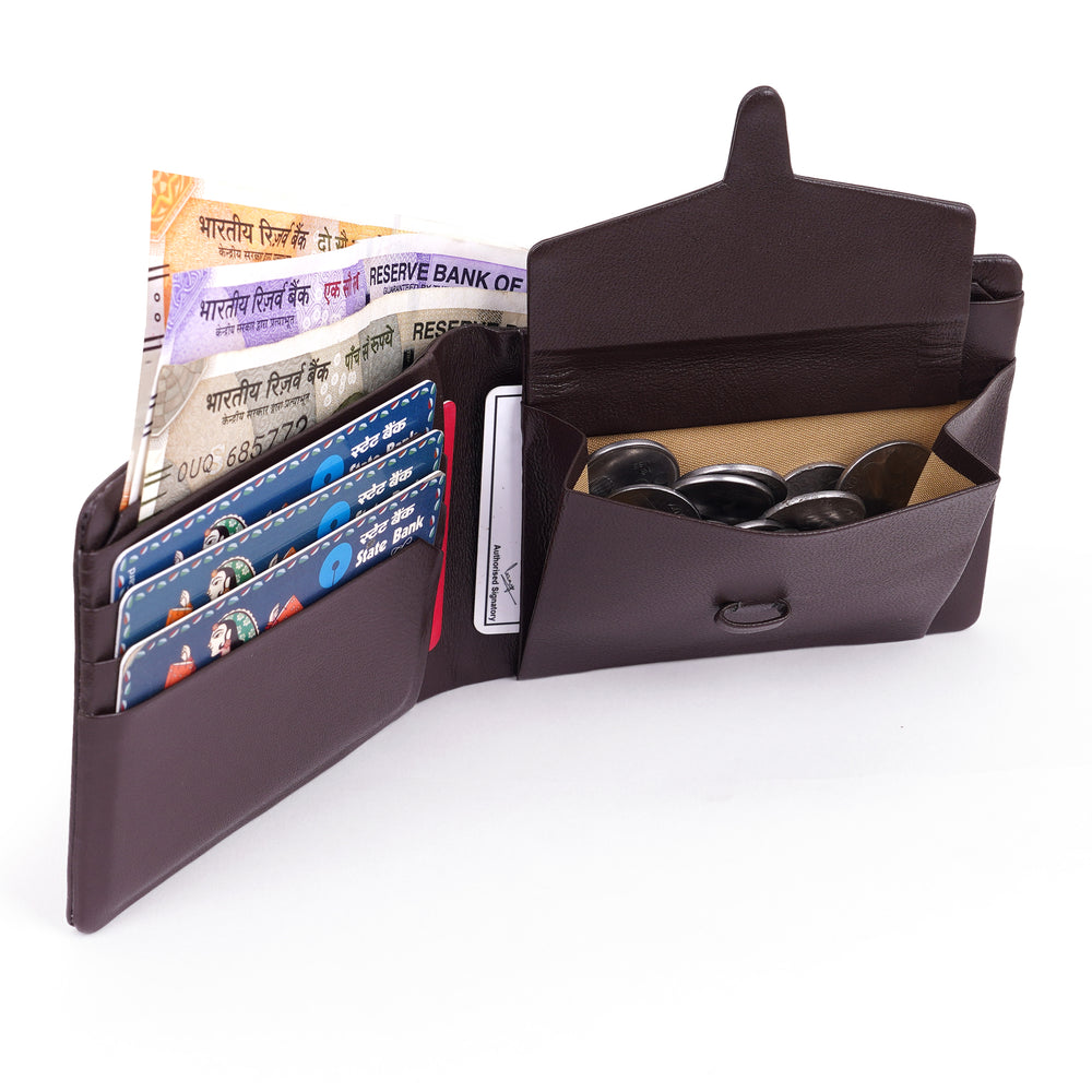 Lambskin Leather Wallet - STITCHLESS