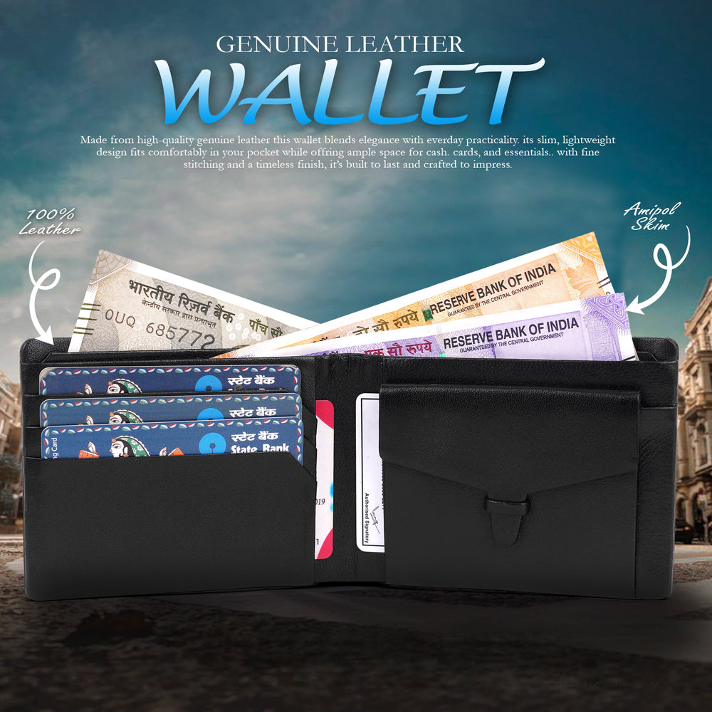 Lambskin Leather Wallet - STITCHLESS