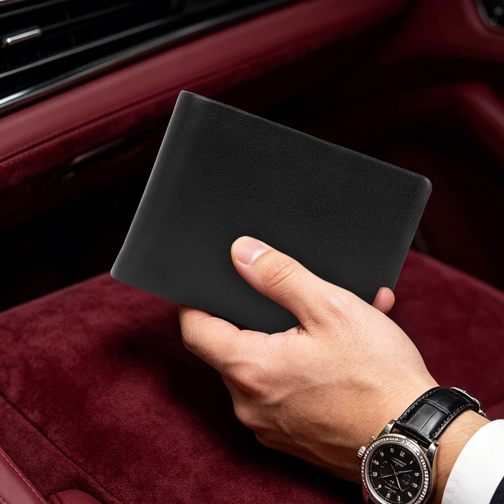 Lambskin Leather Wallet - STITCHLESS