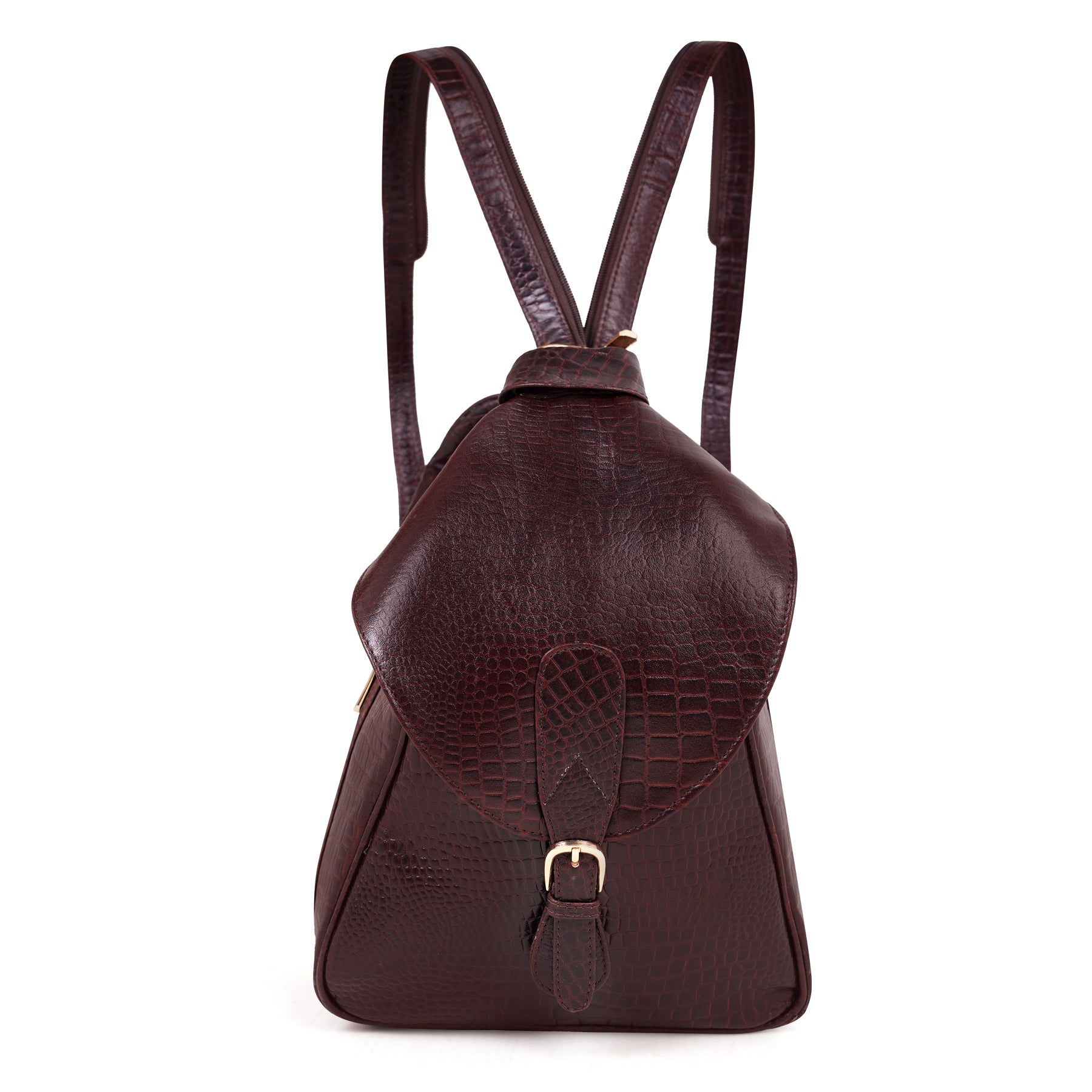 Women's Leather Backpack - 2 in 1