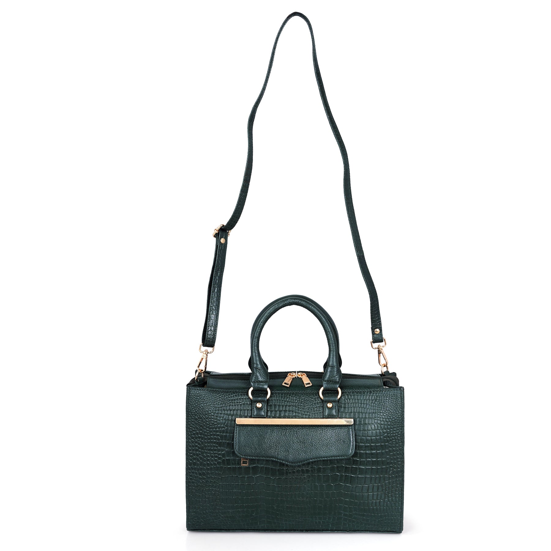 Croco Leather Handbag - PRADA