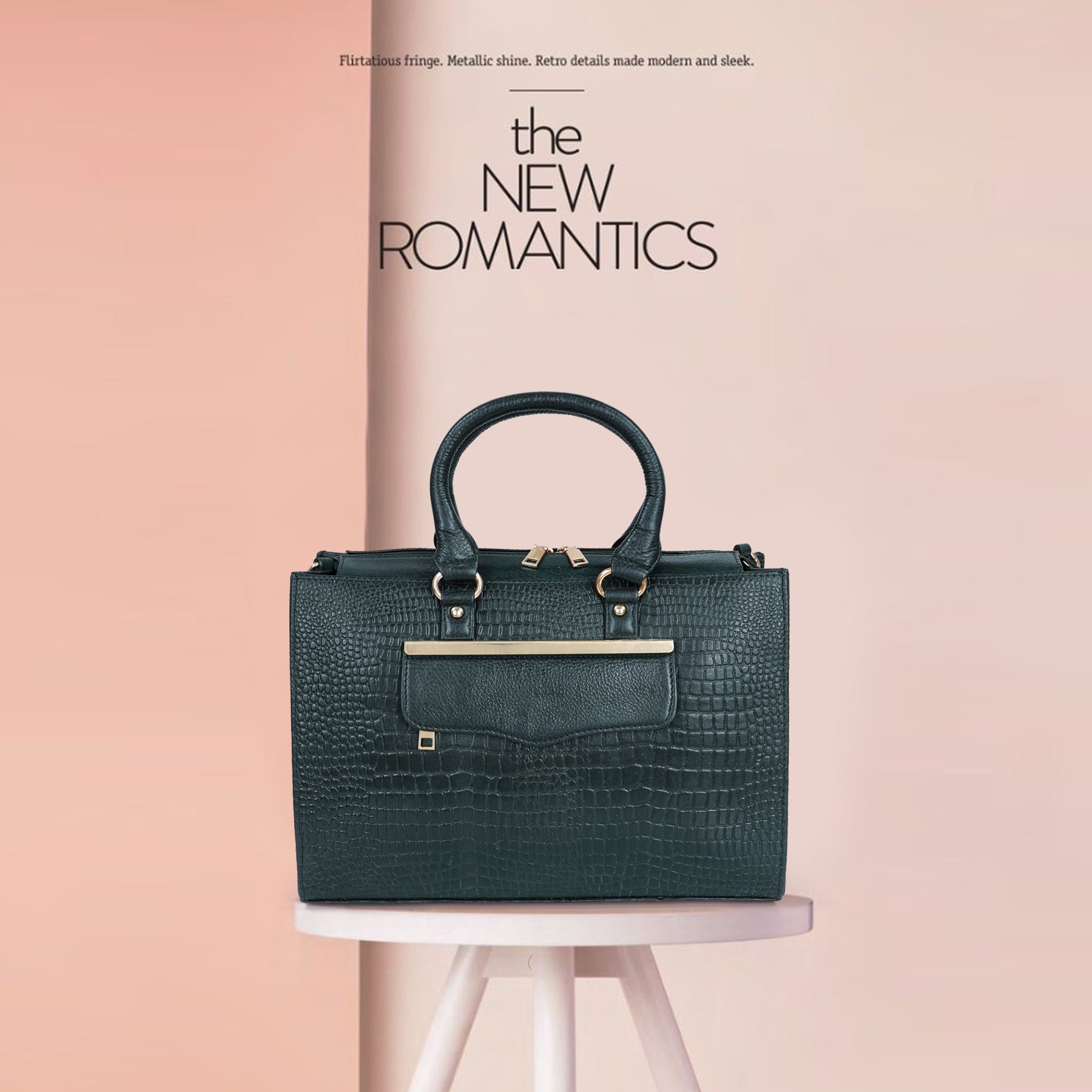 Croco Leather Handbag - PRADA