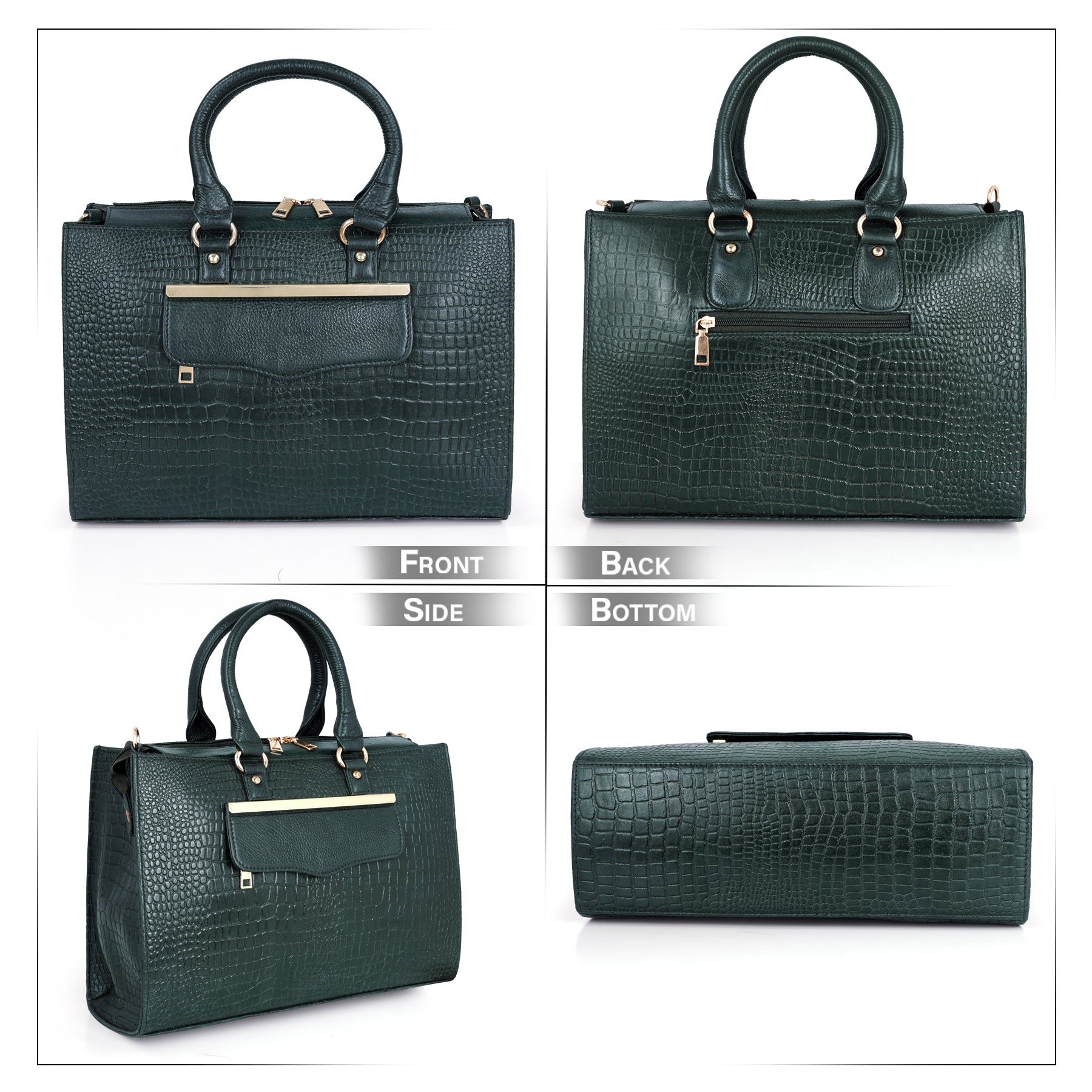 Croco Leather Handbag - PRADA