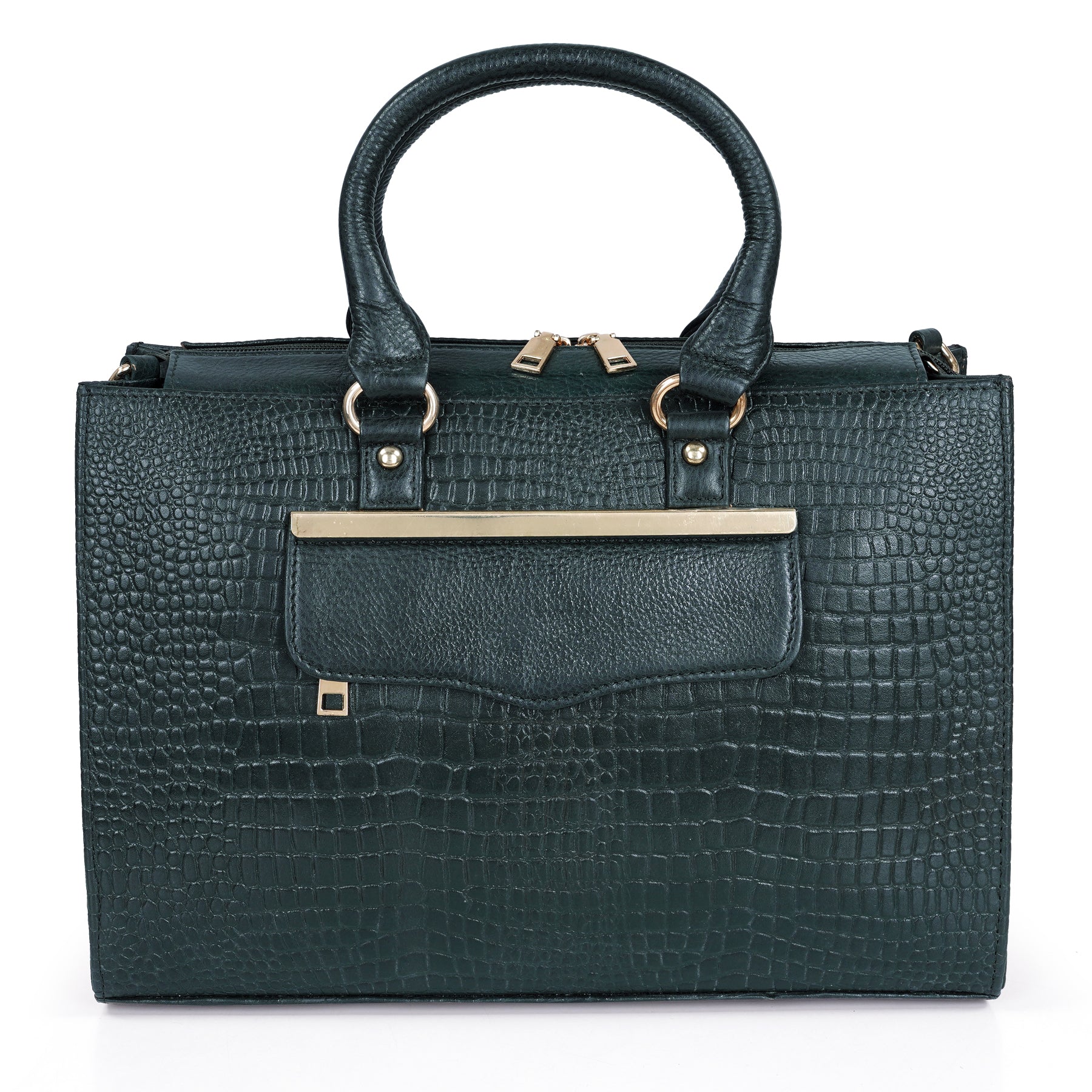 Croco Leather Handbag - PRADA