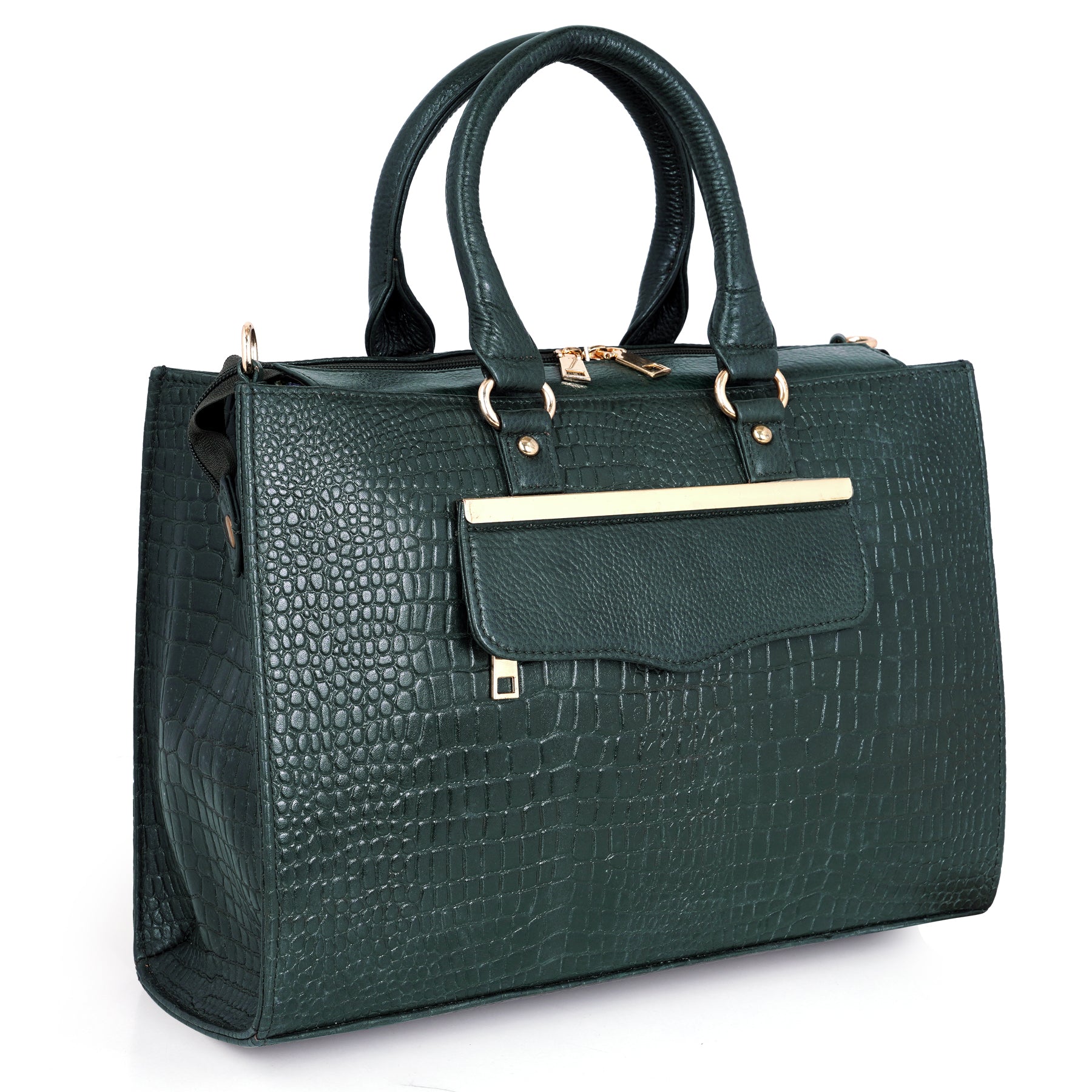 Croco Leather Handbag - PRADA