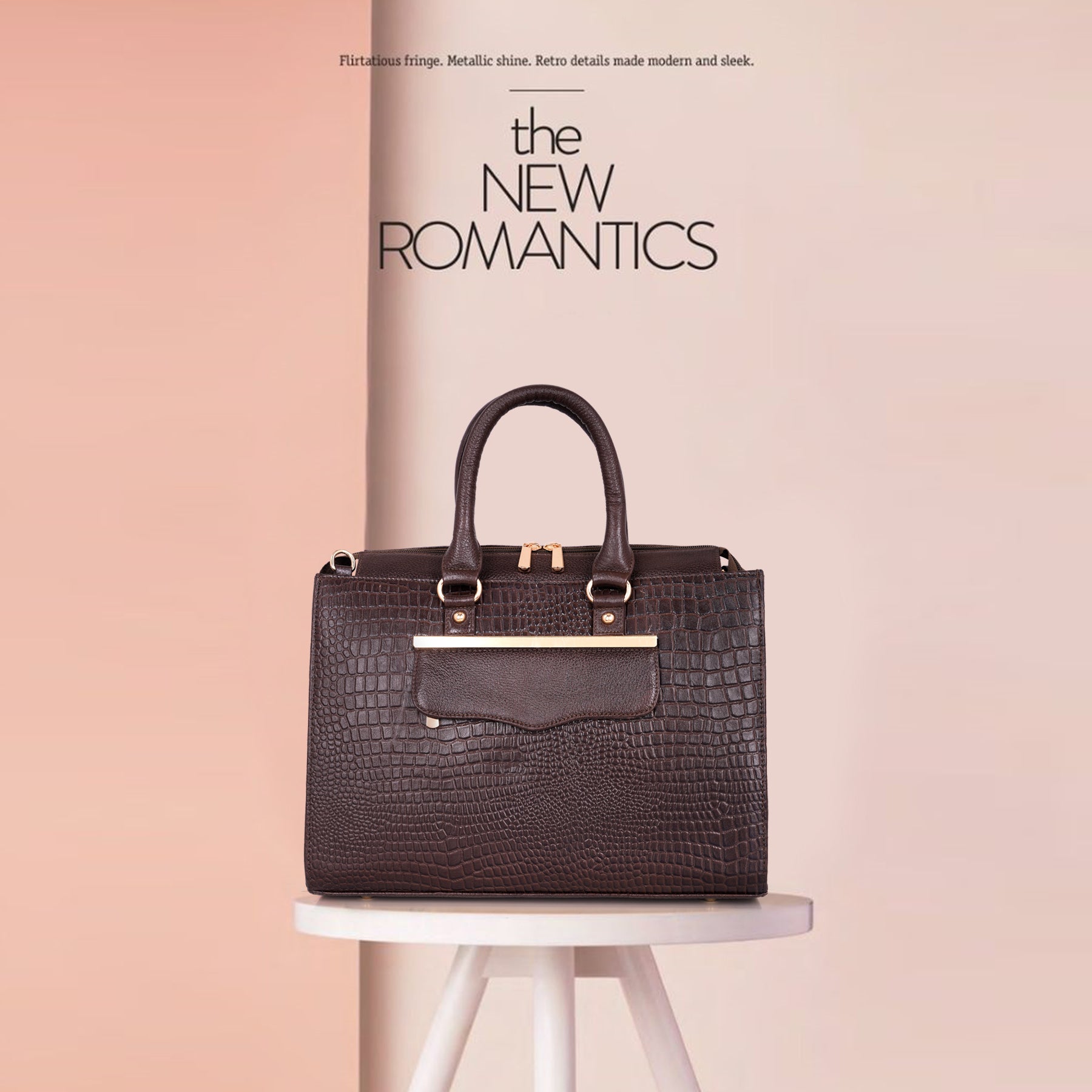 Croco Leather Handbag - PRADA