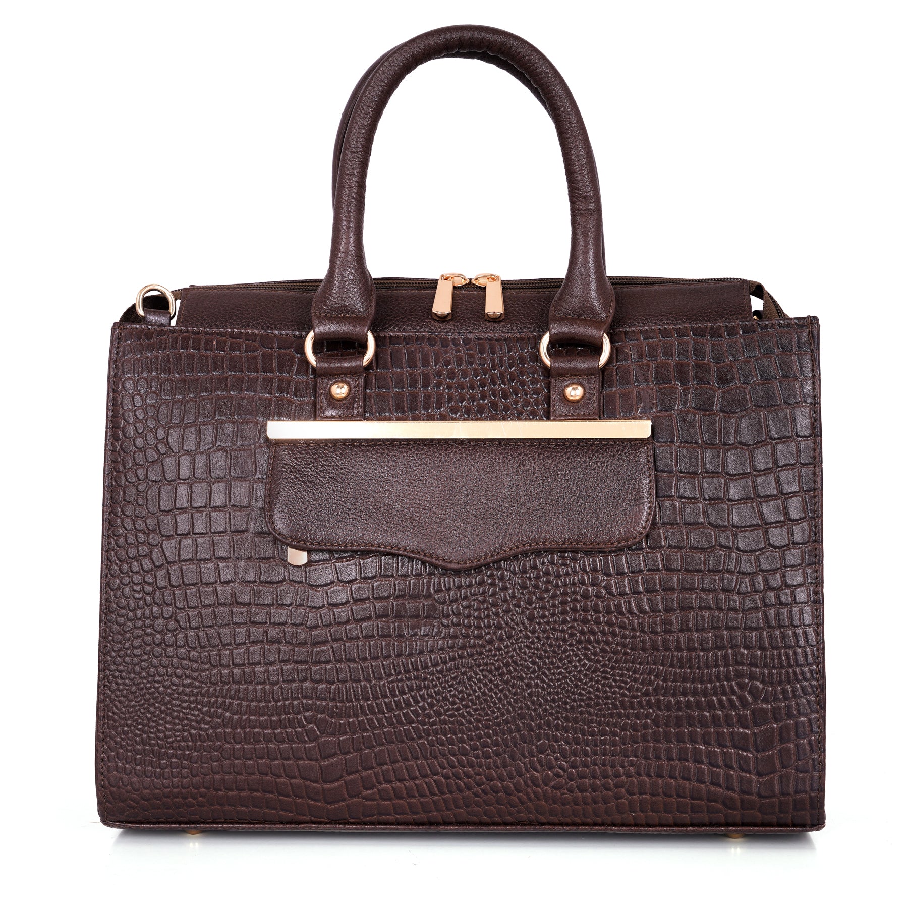 Croco Leather Handbag - PRADA