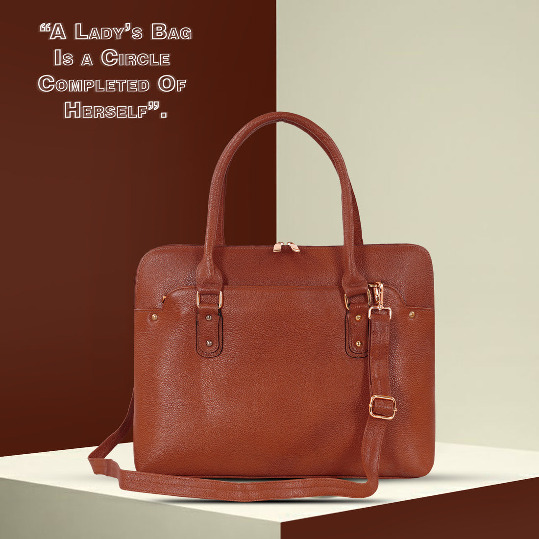 Large Leather Laptop Bag For Women - Book Tote