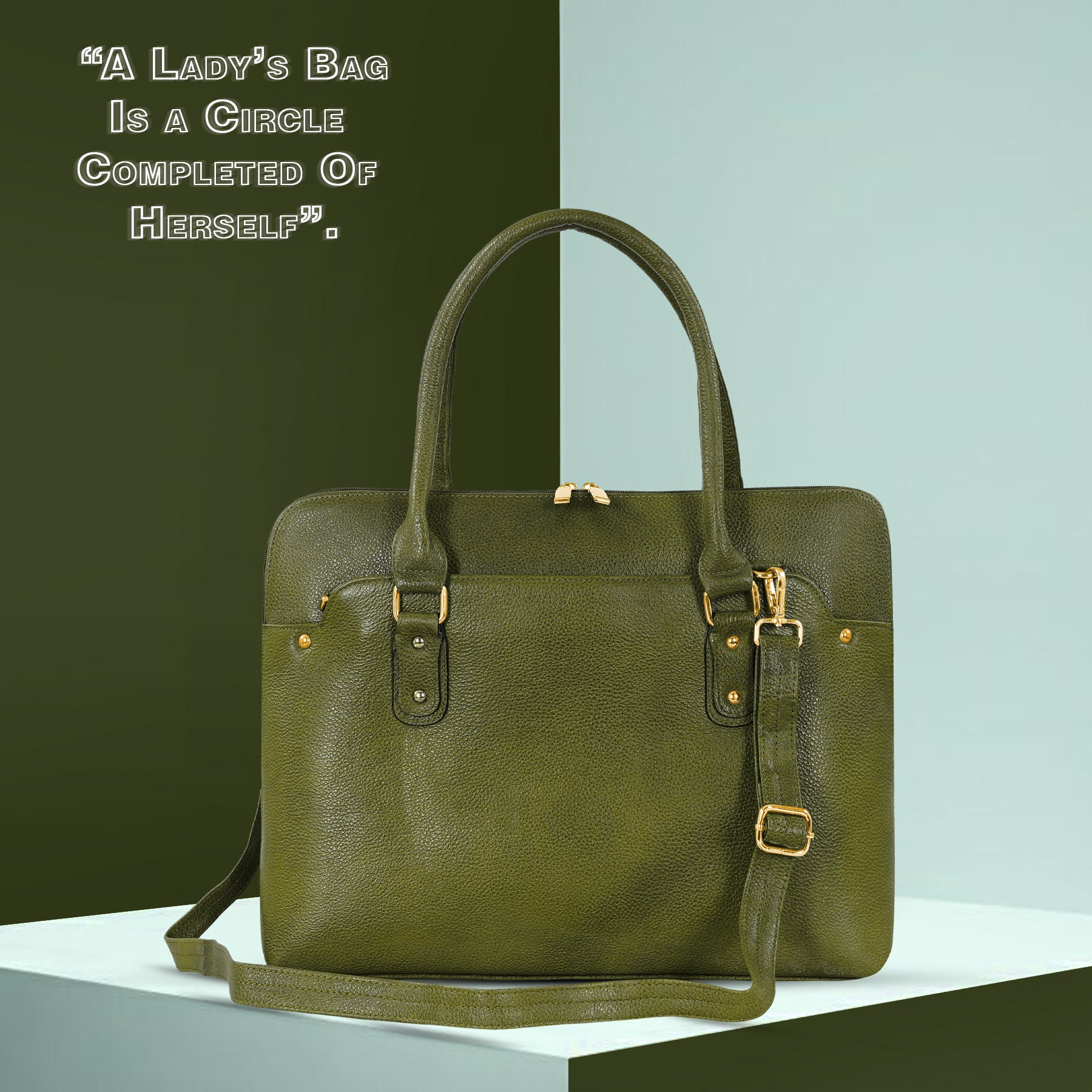 Large Leather Laptop Bag For Women - Book Tote