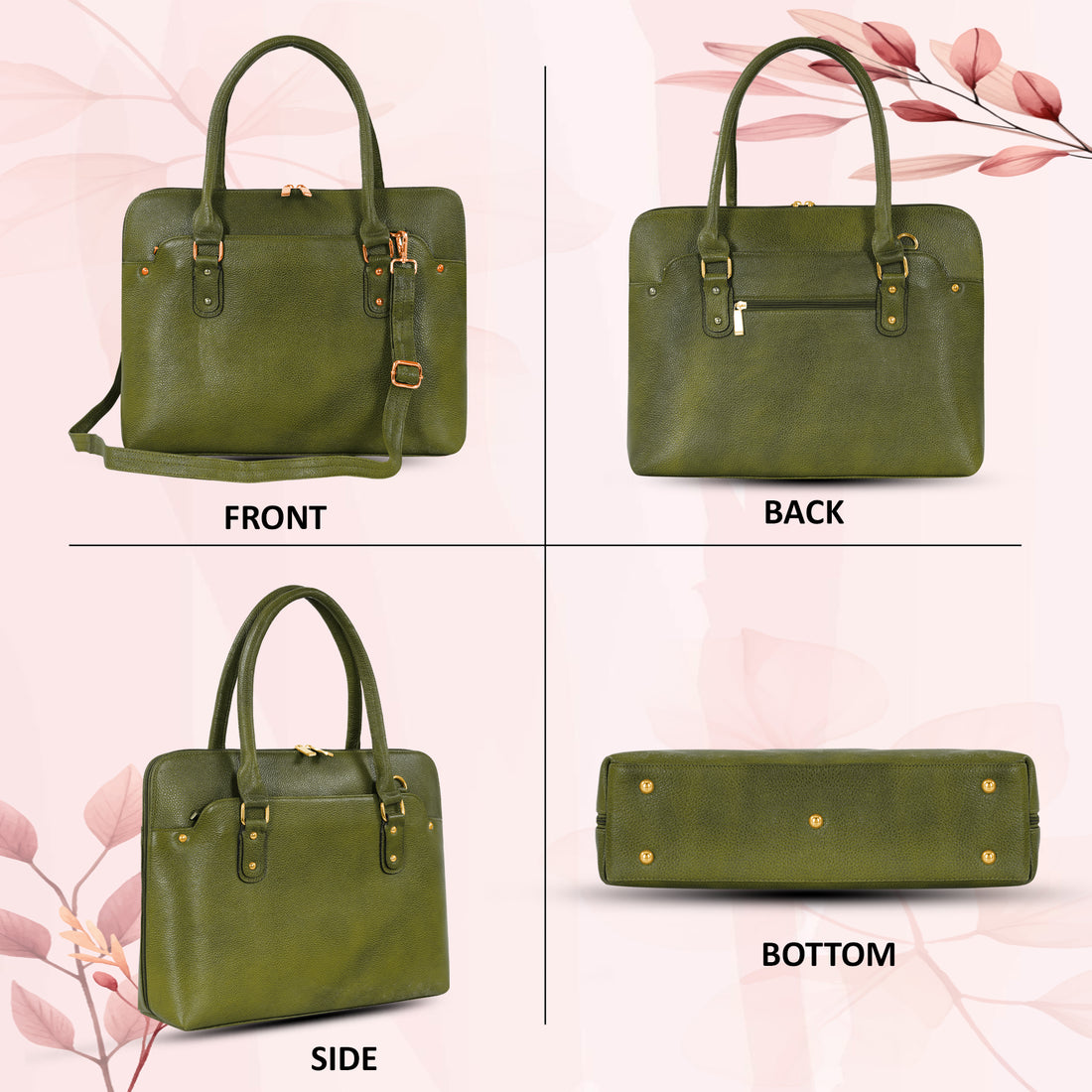 Large Leather Laptop Bag For Women - Book Tote