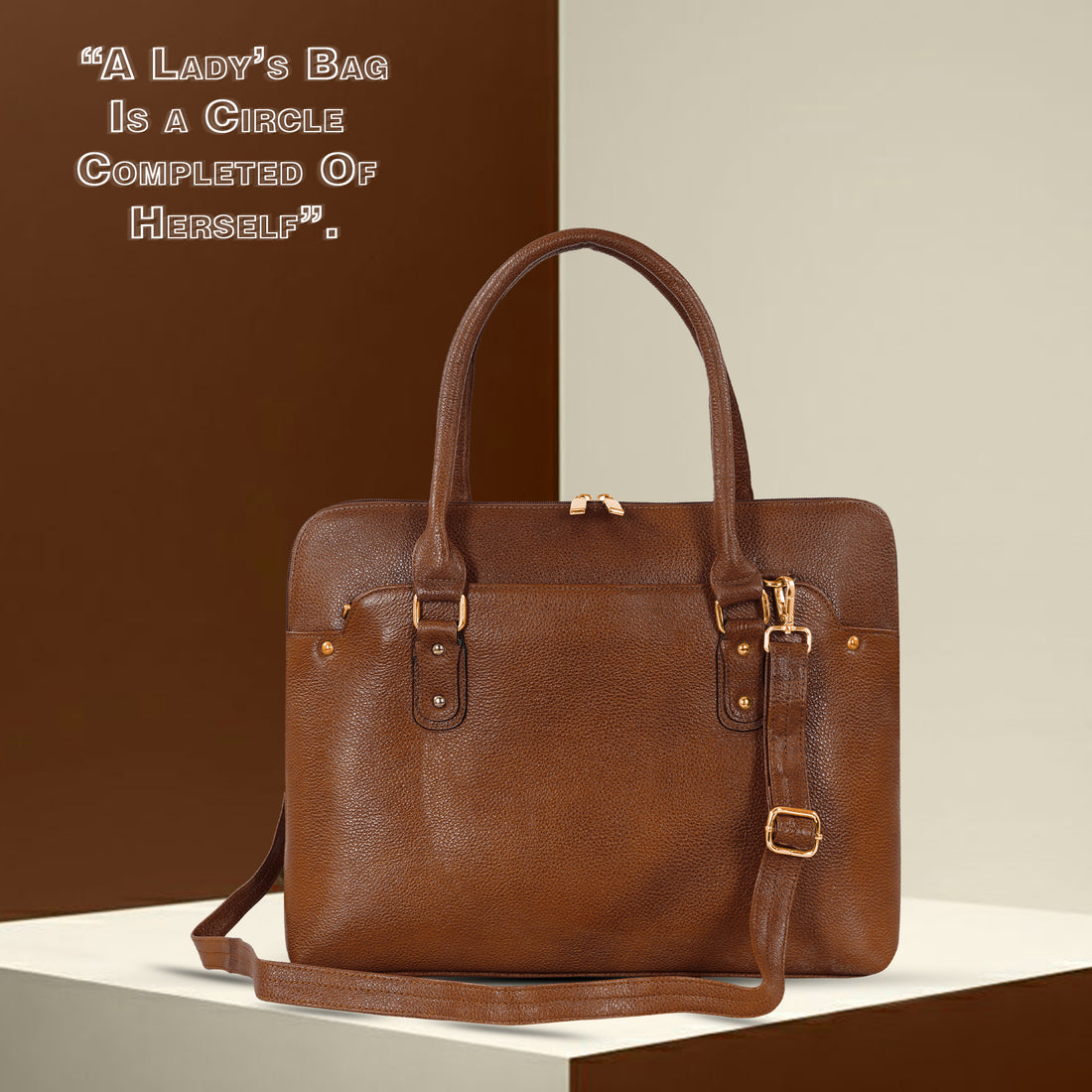 Large Leather Laptop Bag For Women - Book Tote