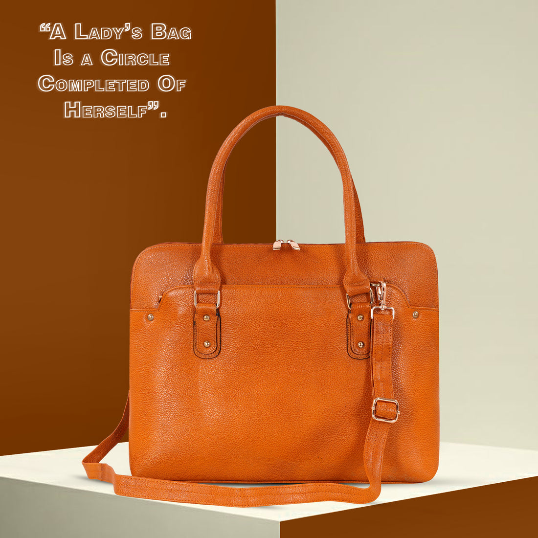 Large Leather Laptop Bag For Women - Book Tote