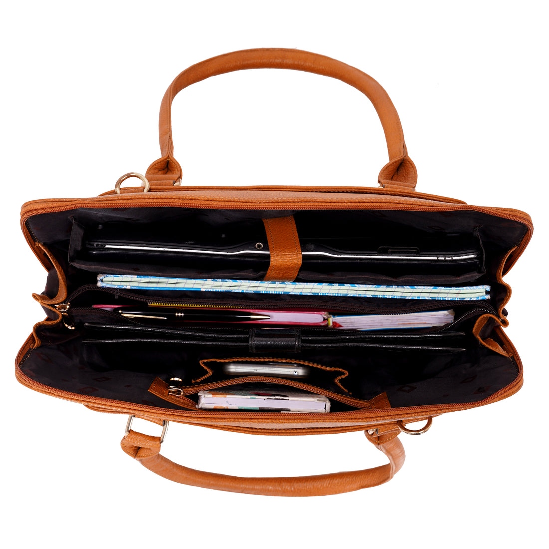 Large Leather Laptop Bag For Women - Book Tote