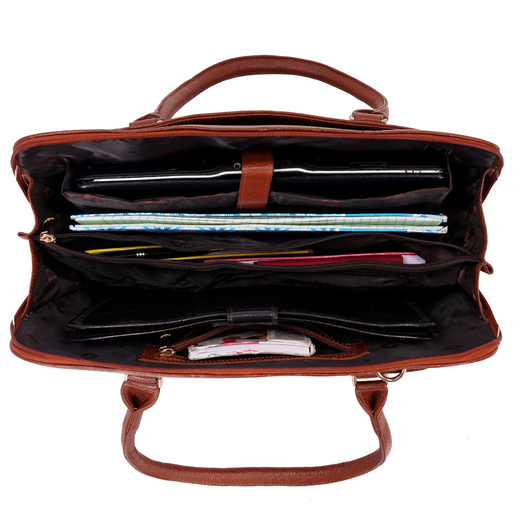 Large Leather Laptop Bag For Women - Book Tote
