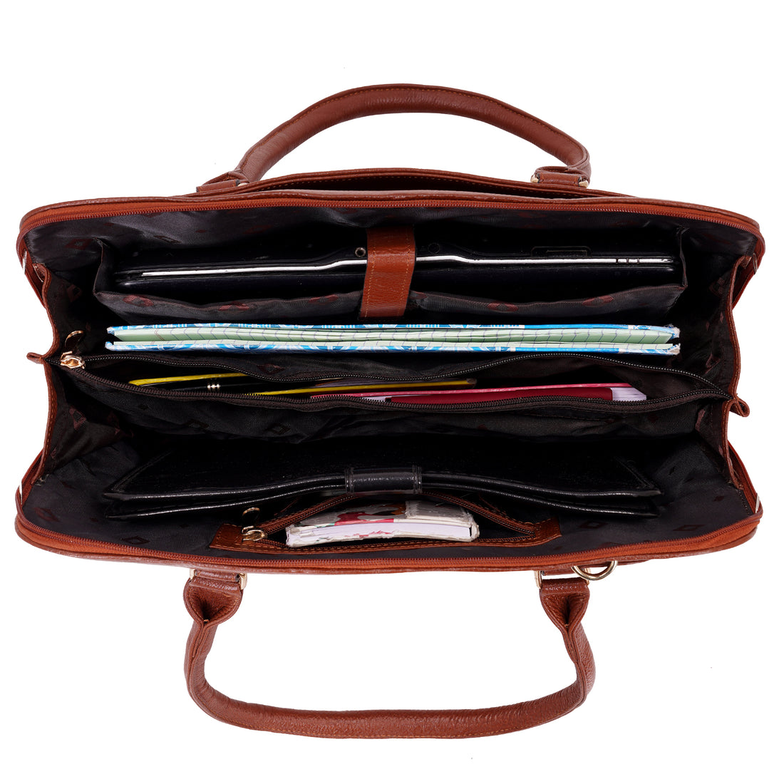 Large Leather Laptop Bag For Women - Book Tote