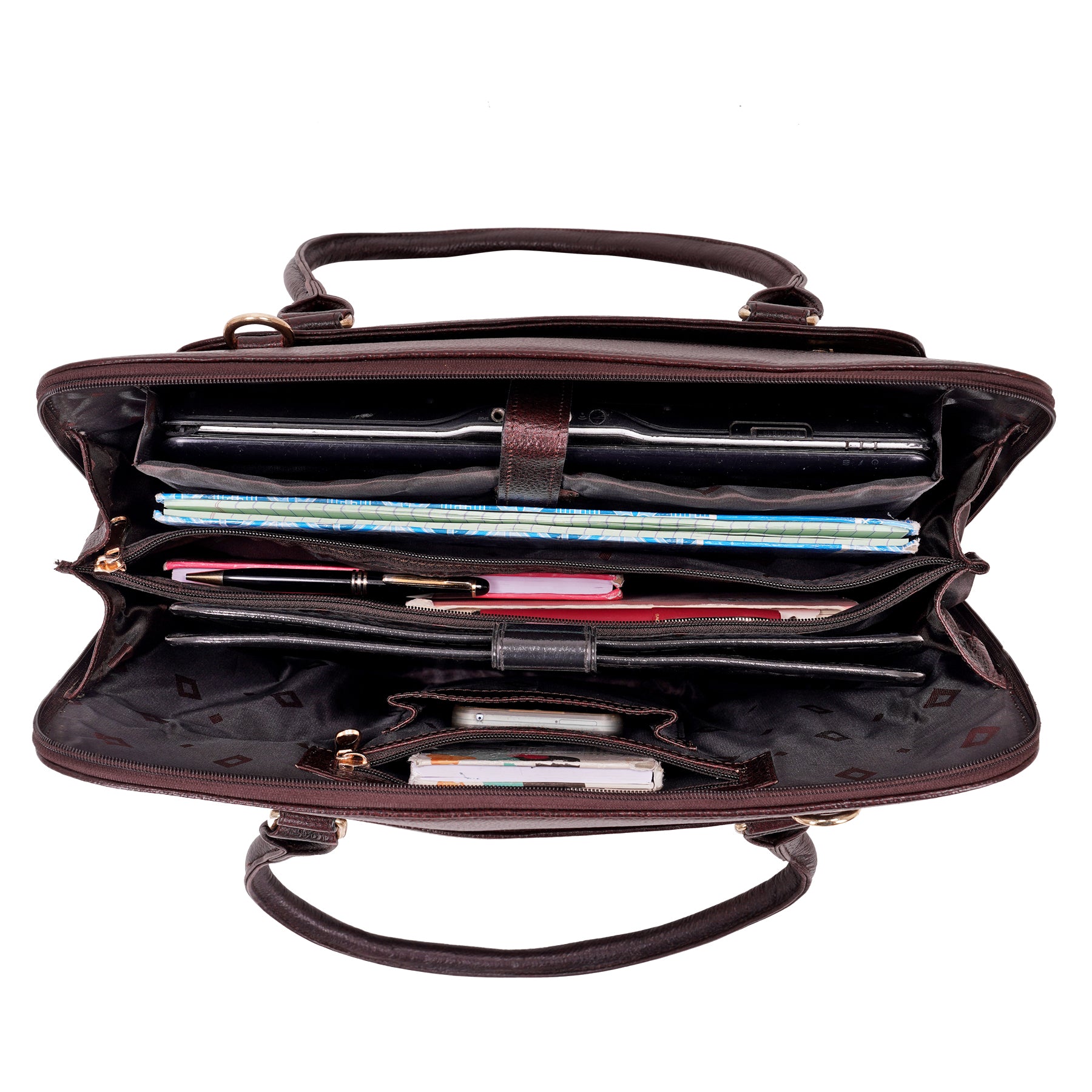 Large Leather Laptop Bag For Women - Book Tote