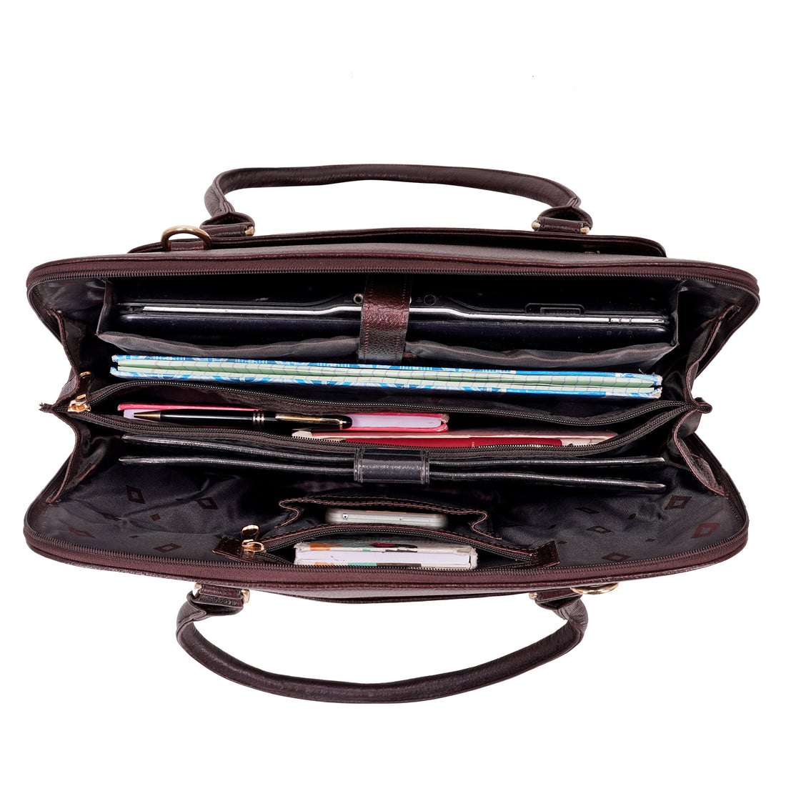 Large Leather Laptop Bag For Women - Book Tote