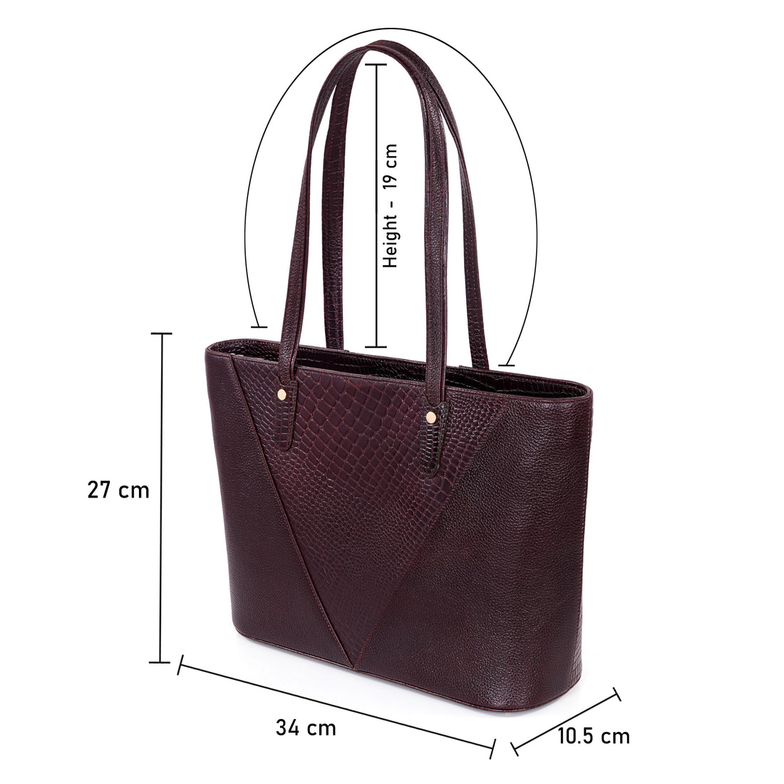 Croco Leather Laptop Tote Bag - THE MILANO