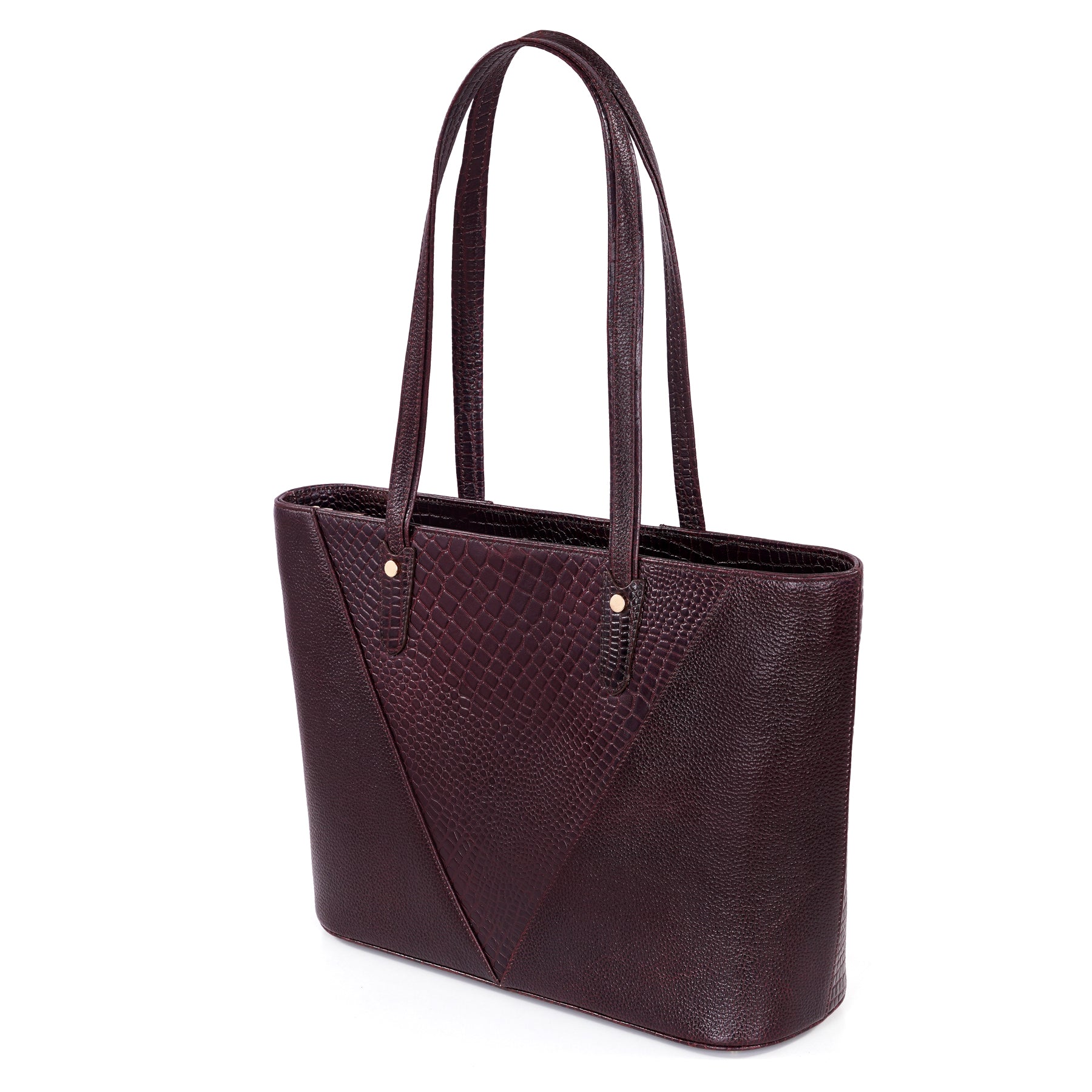 Croco Leather Laptop Tote Bag - THE MILANO