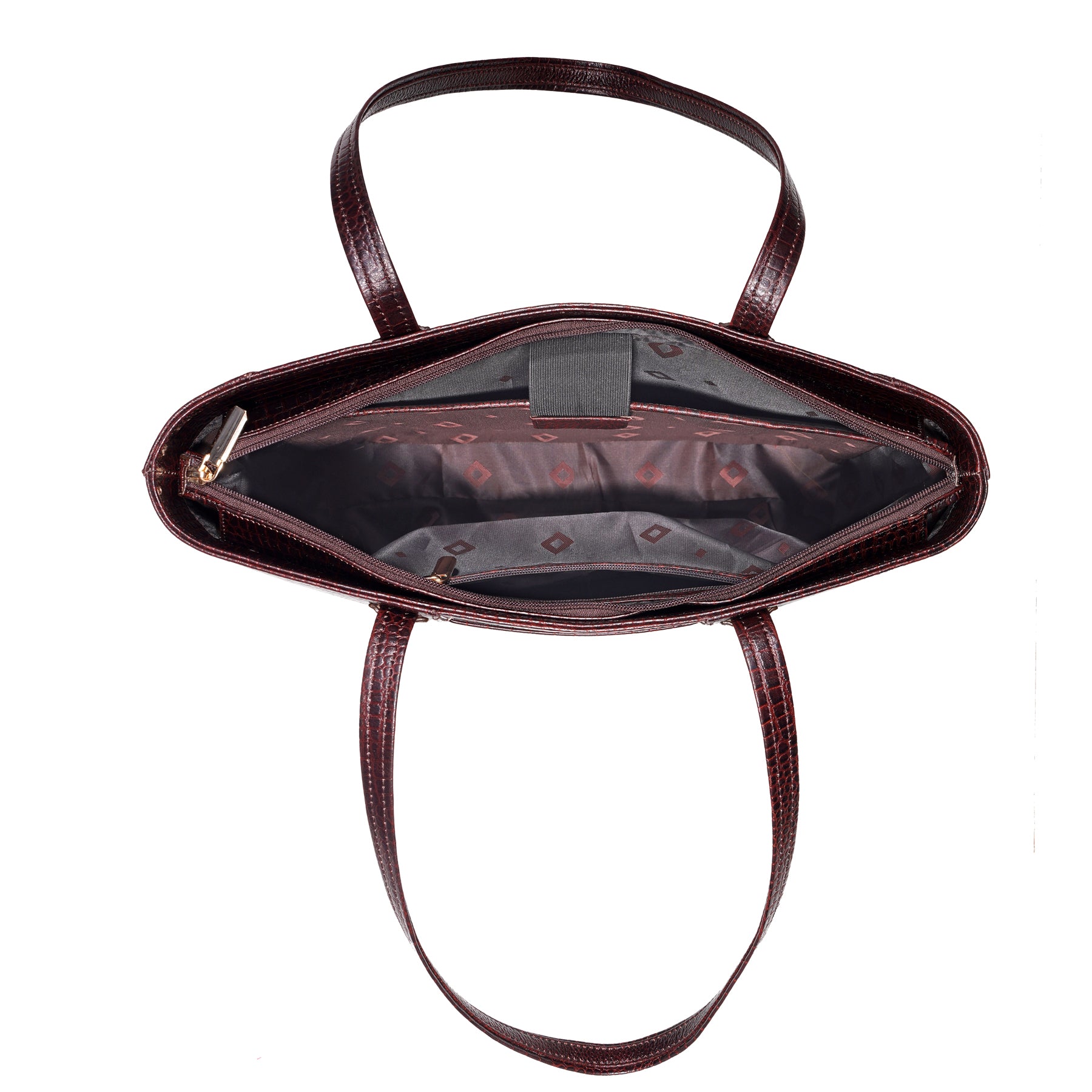 Croco Leather Laptop Tote Bag - THE MILANO