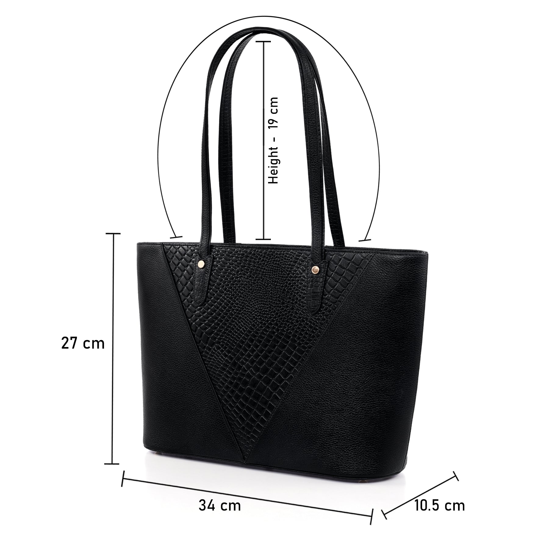 Croco Leather Laptop Tote Bag - THE MILANO