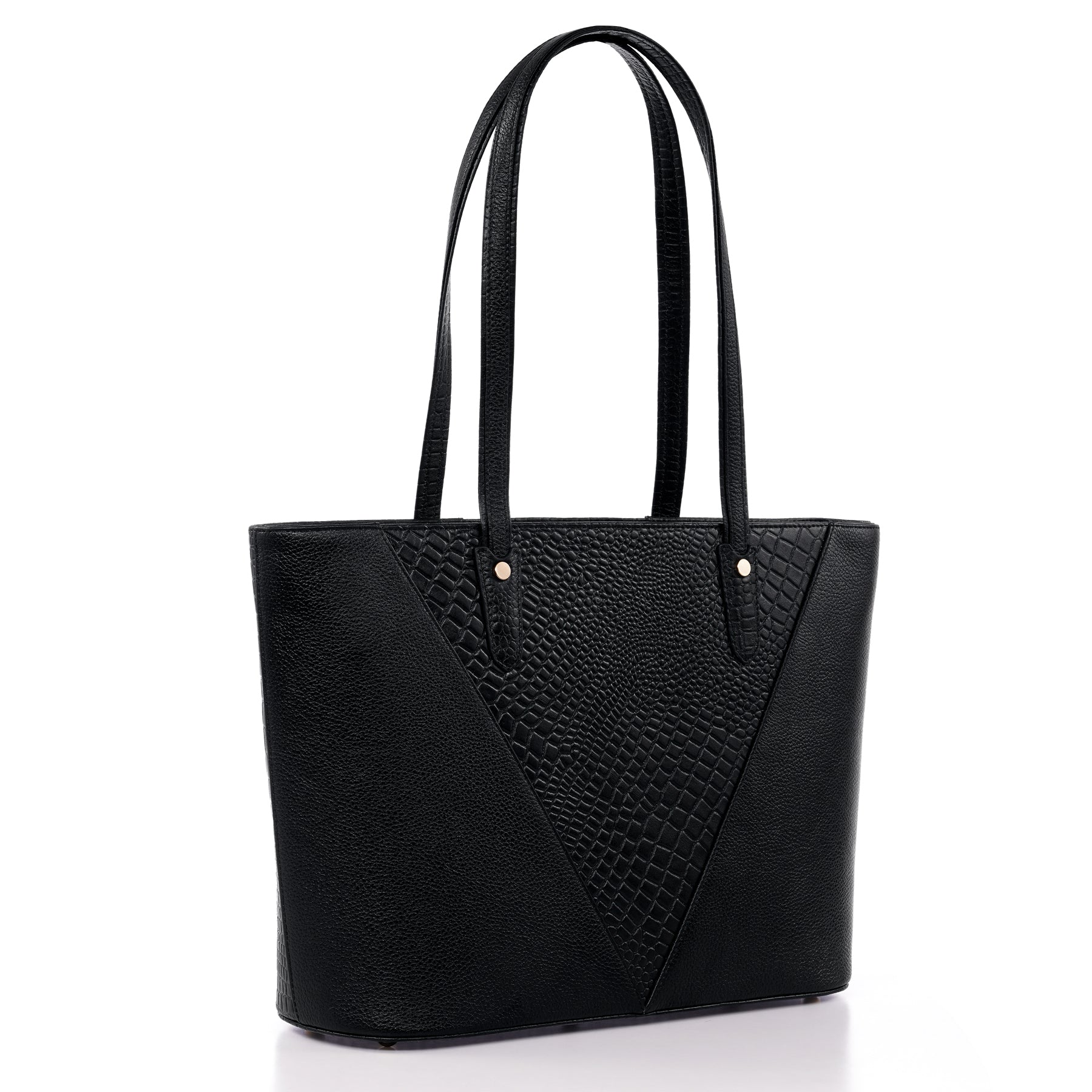 Croco Leather Laptop Tote Bag - THE MILANO