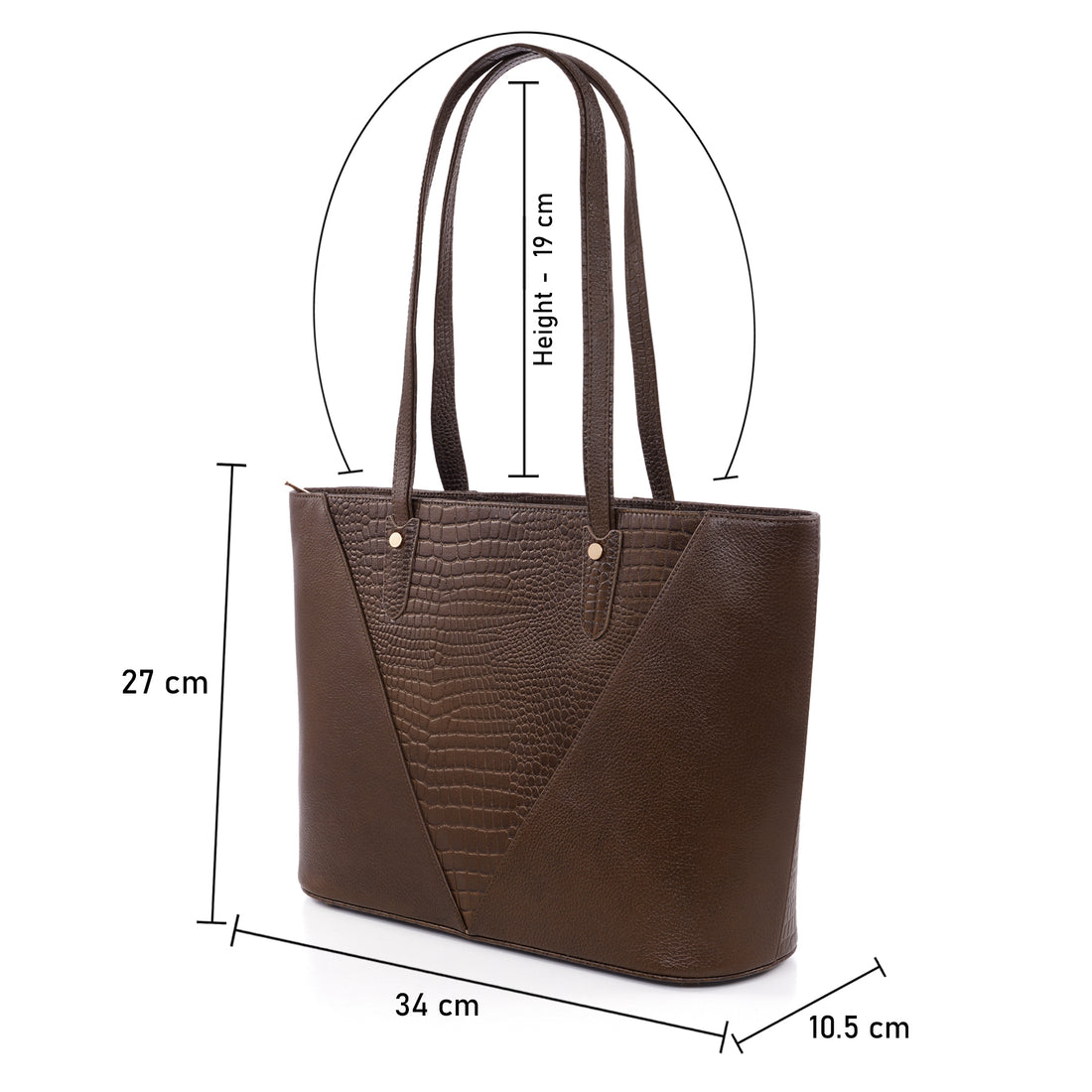 Croco Leather Laptop Tote Bag - THE MILANO