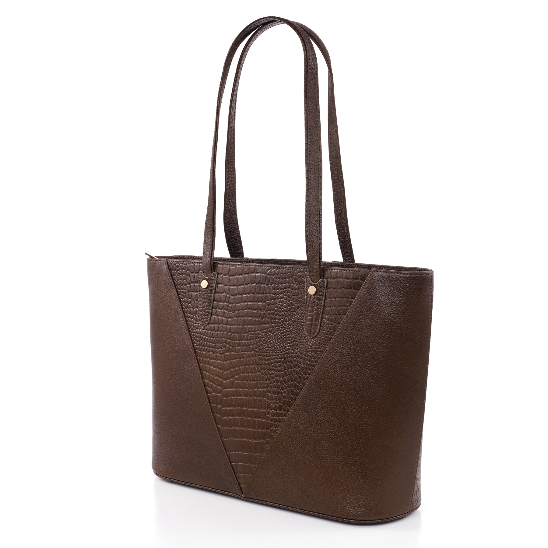 Croco Leather Laptop Tote Bag - THE MILANO