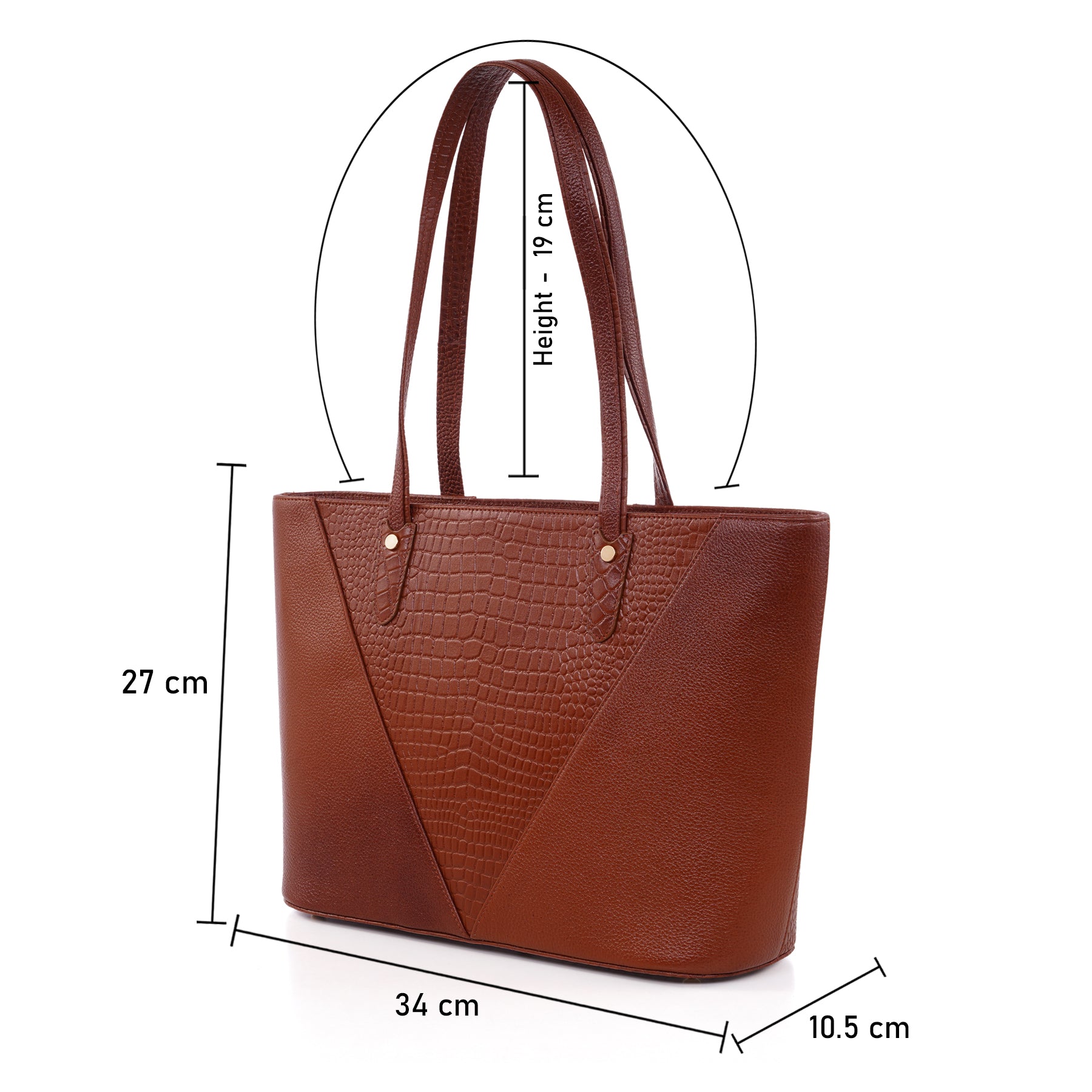 Croco Leather Laptop Tote Bag - THE MILANO