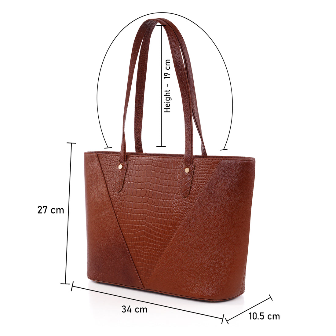 Croco Leather Laptop Tote Bag - THE MILANO