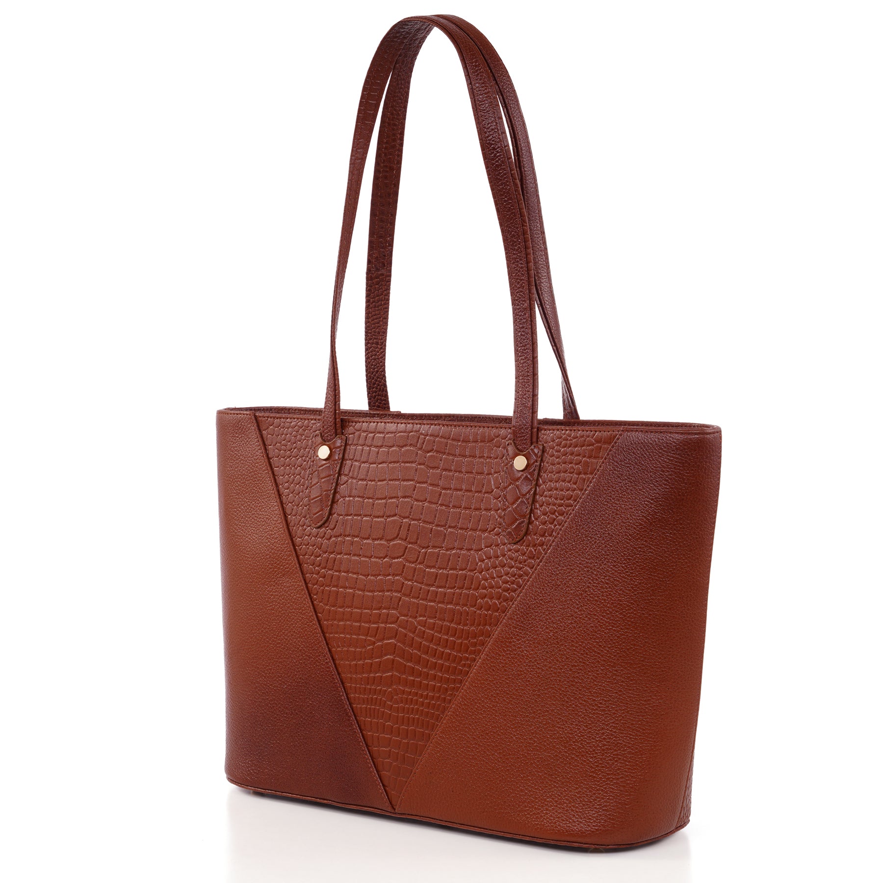 Croco Leather Laptop Tote Bag - THE MILANO