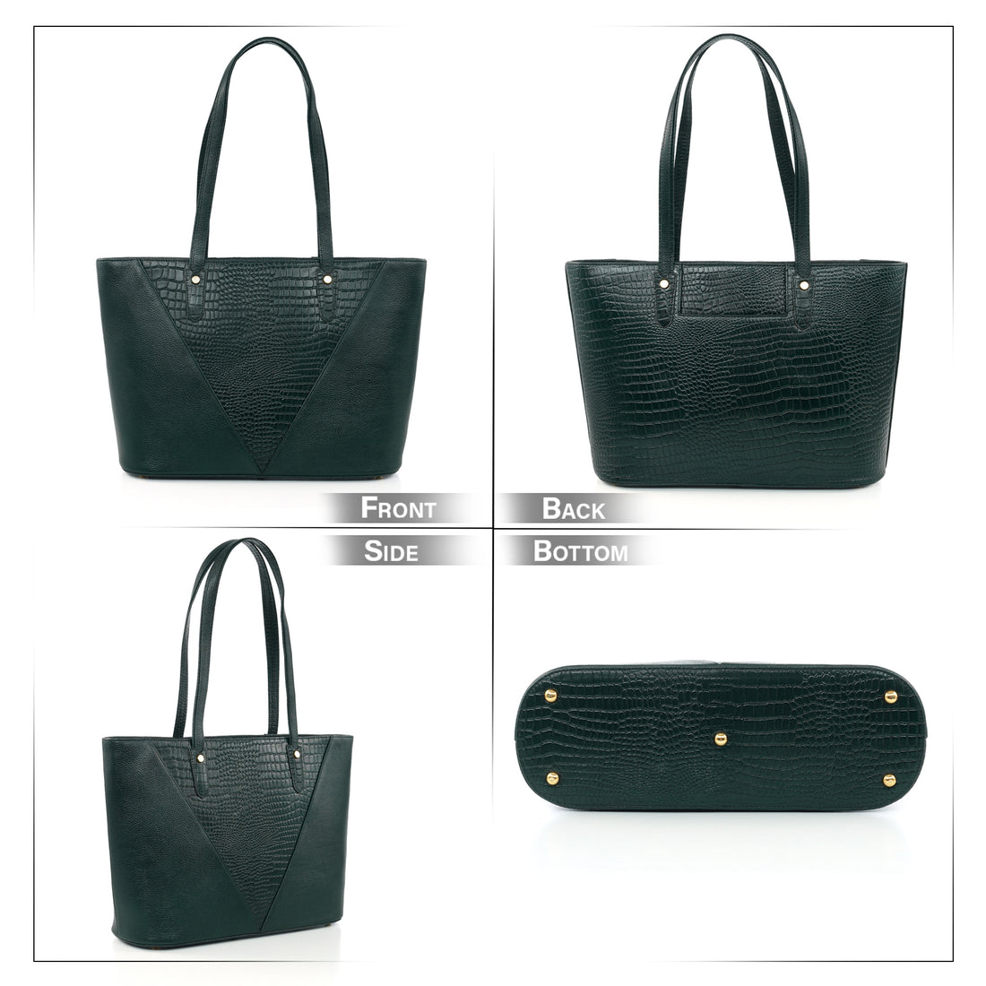 Croco Leather Laptop Tote Bag - THE MILANO