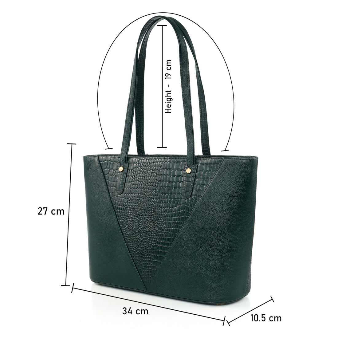 Croco Leather Laptop Tote Bag - THE MILANO