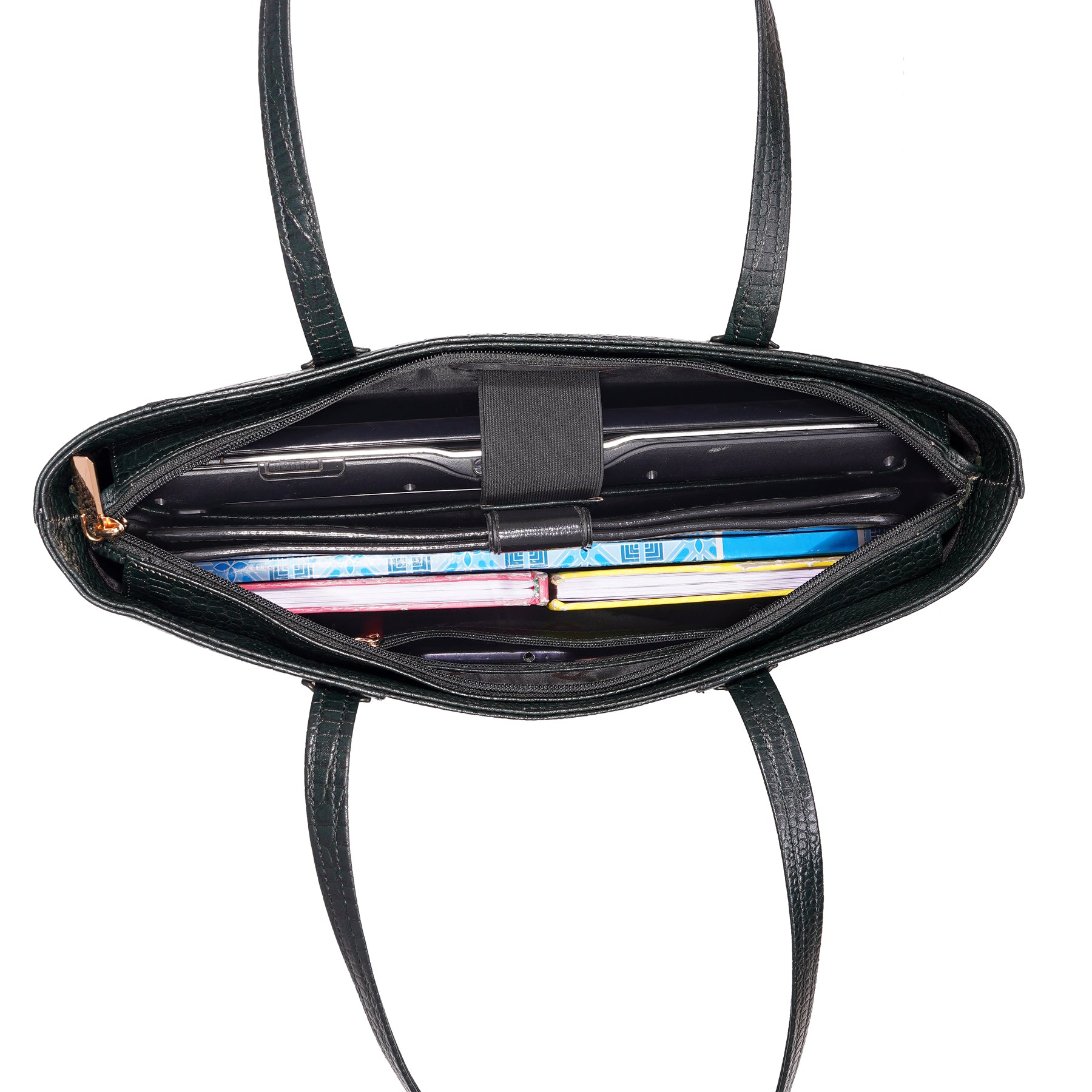 Croco Leather Laptop Tote Bag - THE MILANO