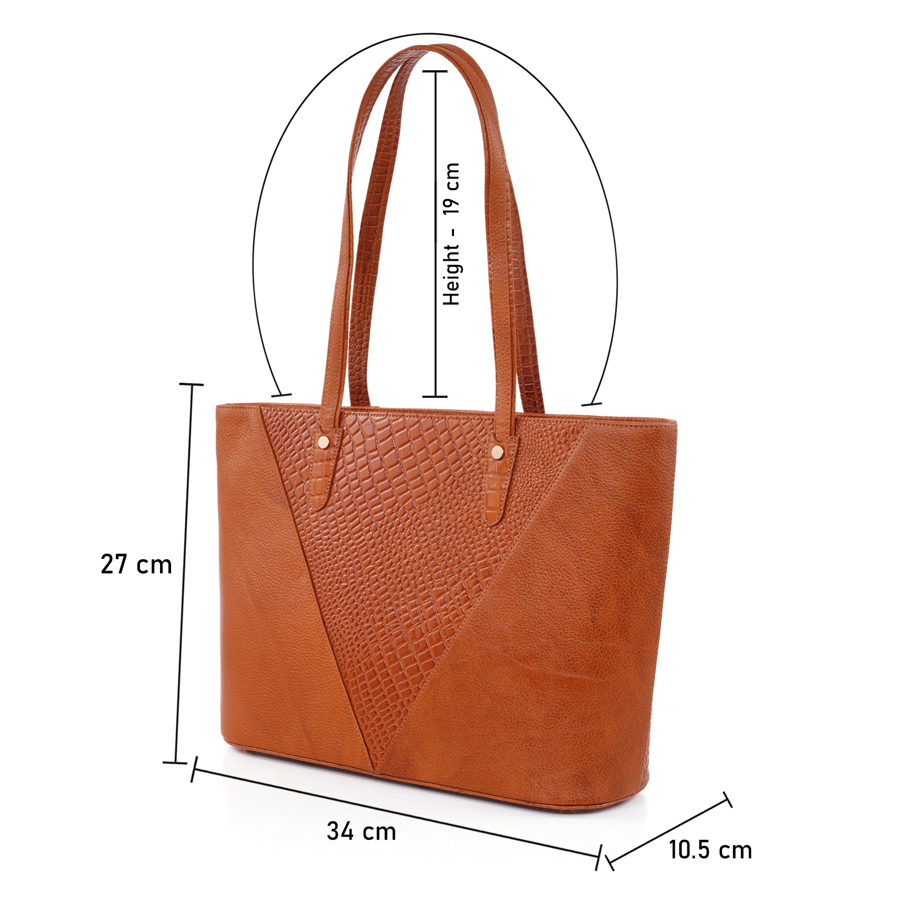 Croco Leather Laptop Tote Bag - THE MILANO