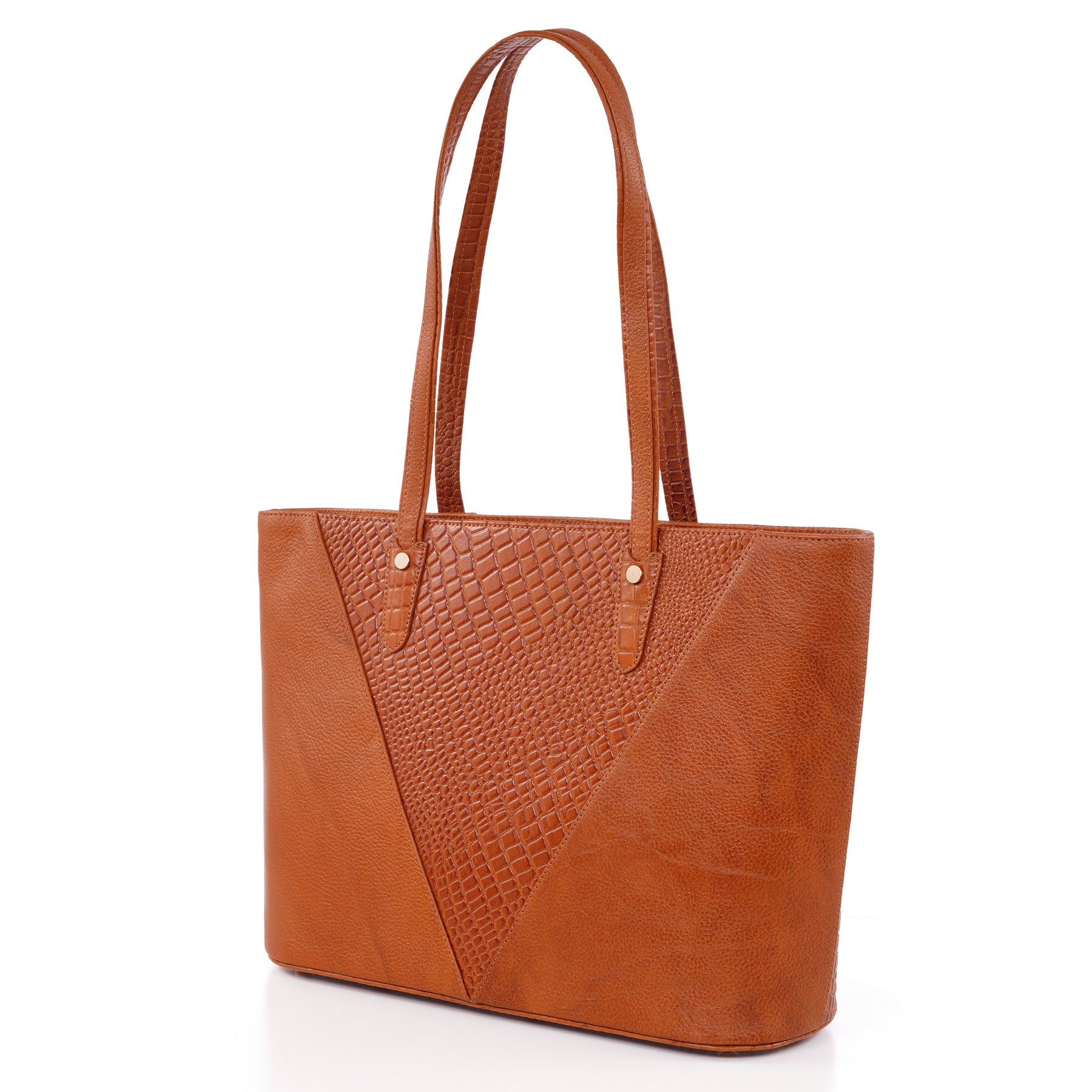 Croco Leather Laptop Tote Bag - THE MILANO