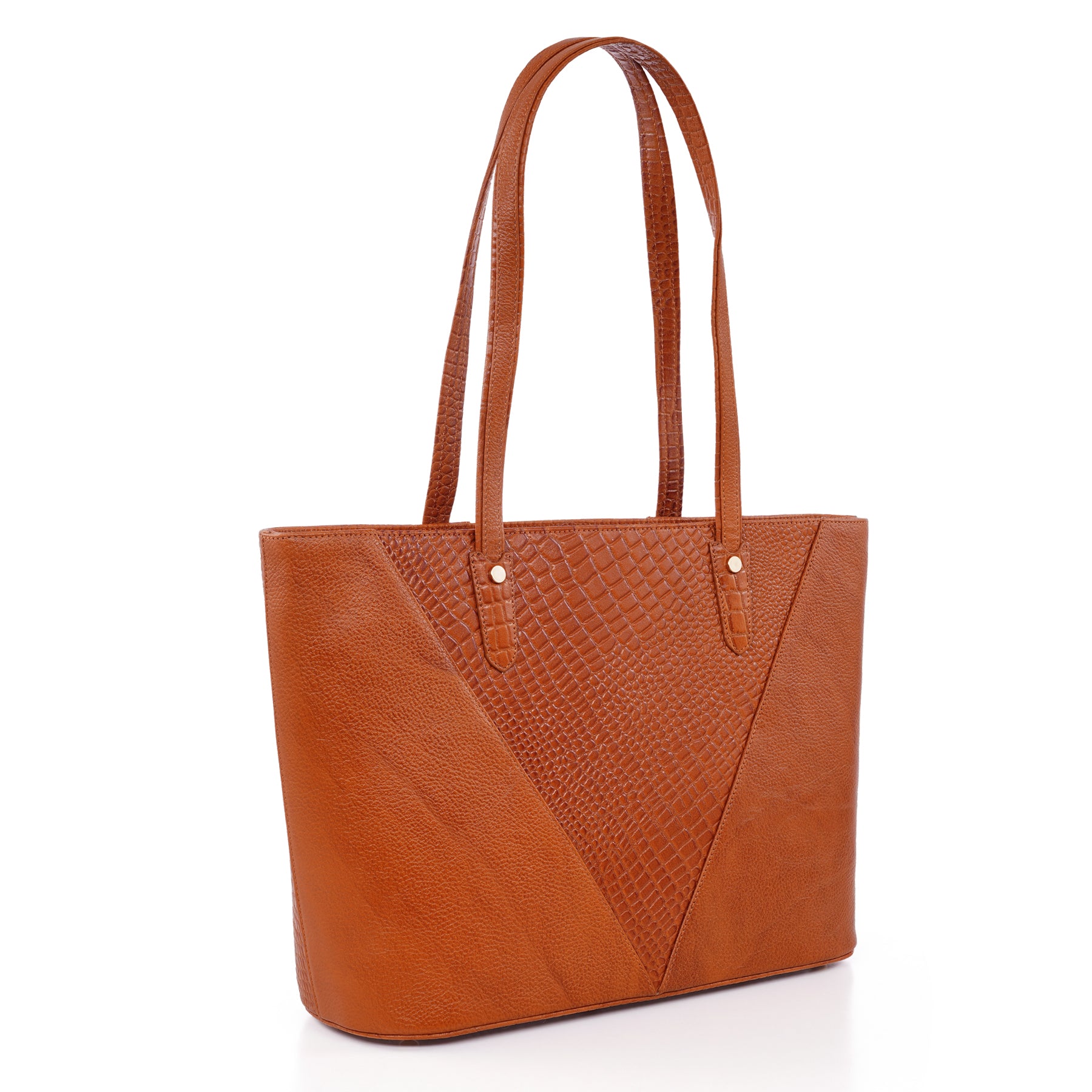 Croco Leather Laptop Tote Bag - THE MILANO