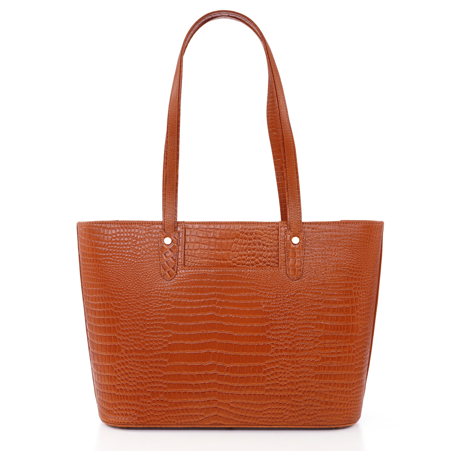 Croco Leather Laptop Tote Bag - THE MILANO