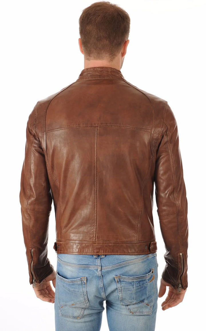 Men Genuine Leather Jacket - HL 02