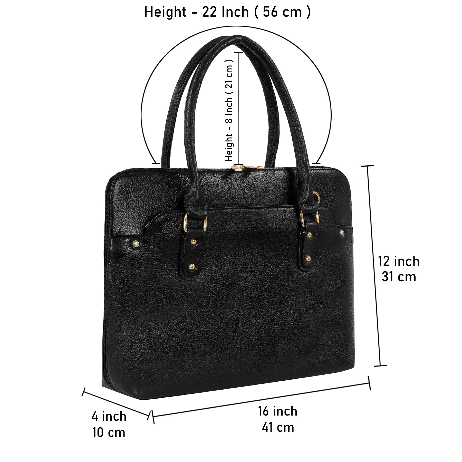 Large Leather Laptop Bag For Women - Book Tote