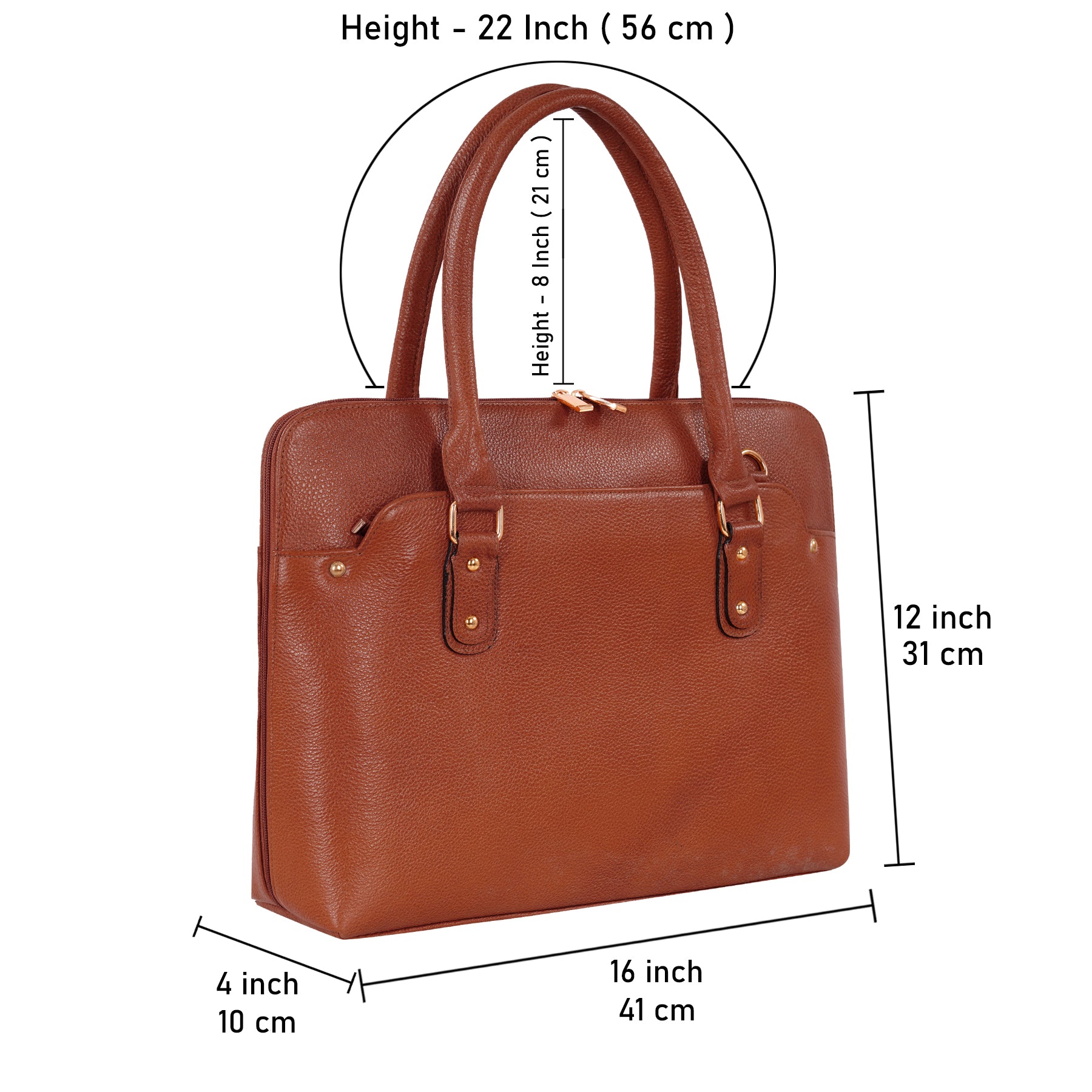 Large Leather Laptop Bag For Women - Book Tote