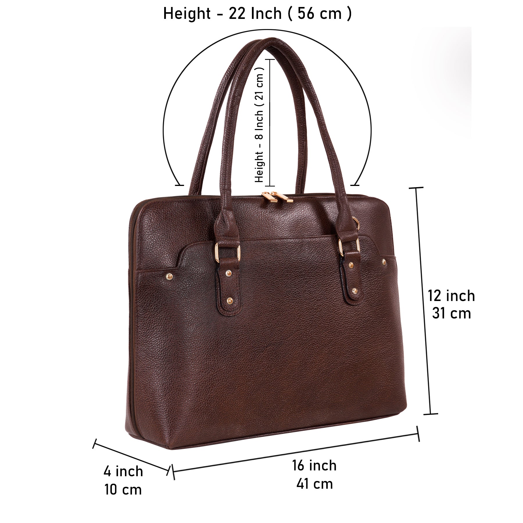 Large Leather Laptop Bag For Women - Book Tote
